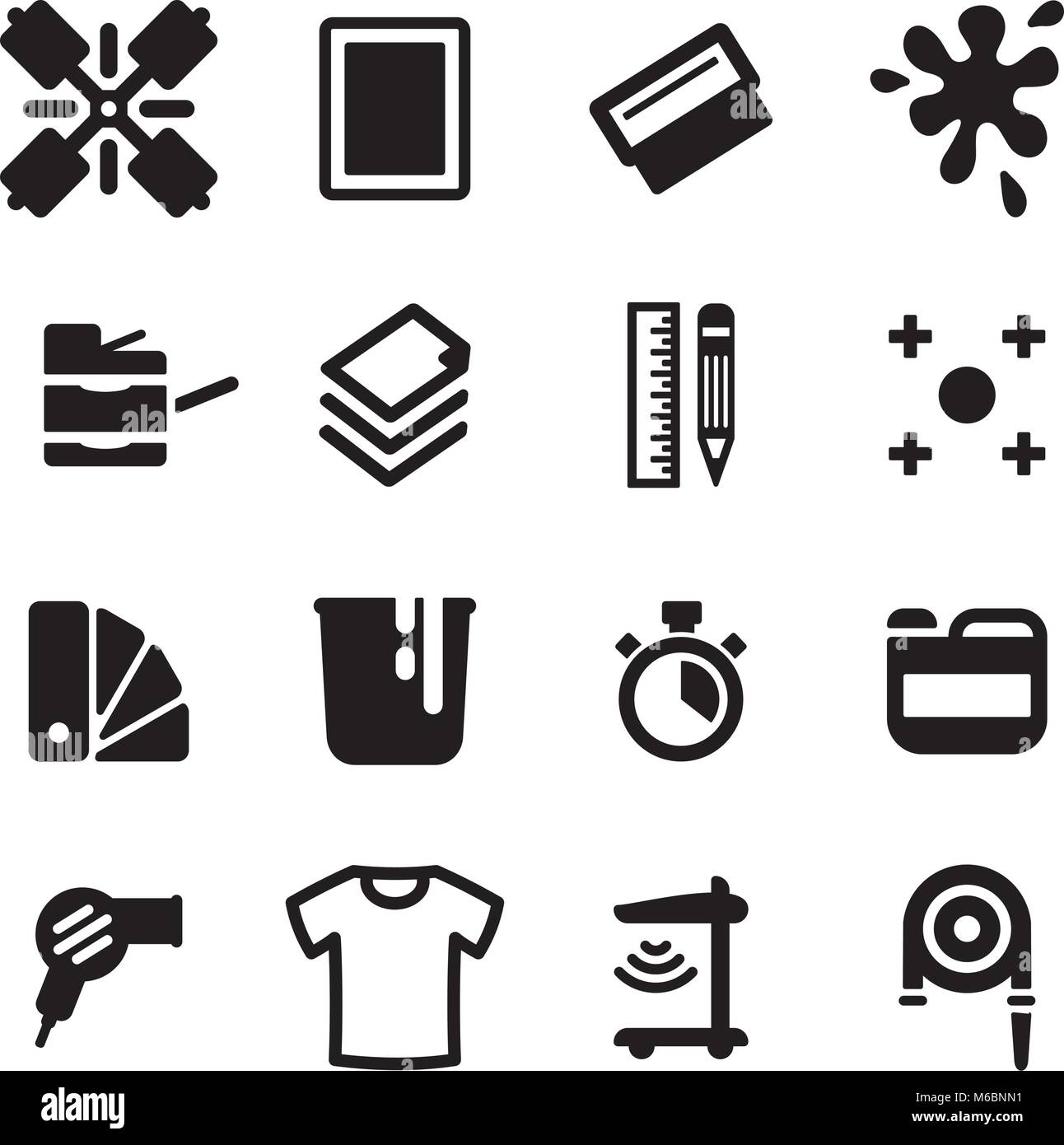 Screen Printing Icons Stock Vector Image & Art Alamy
