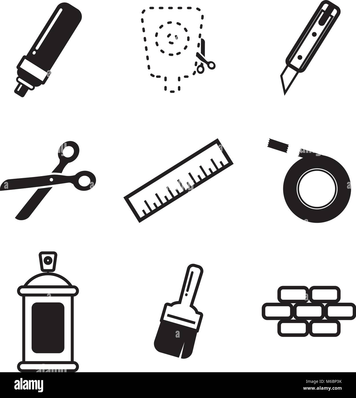 Hand stencil art Stock Vector Images - Alamy