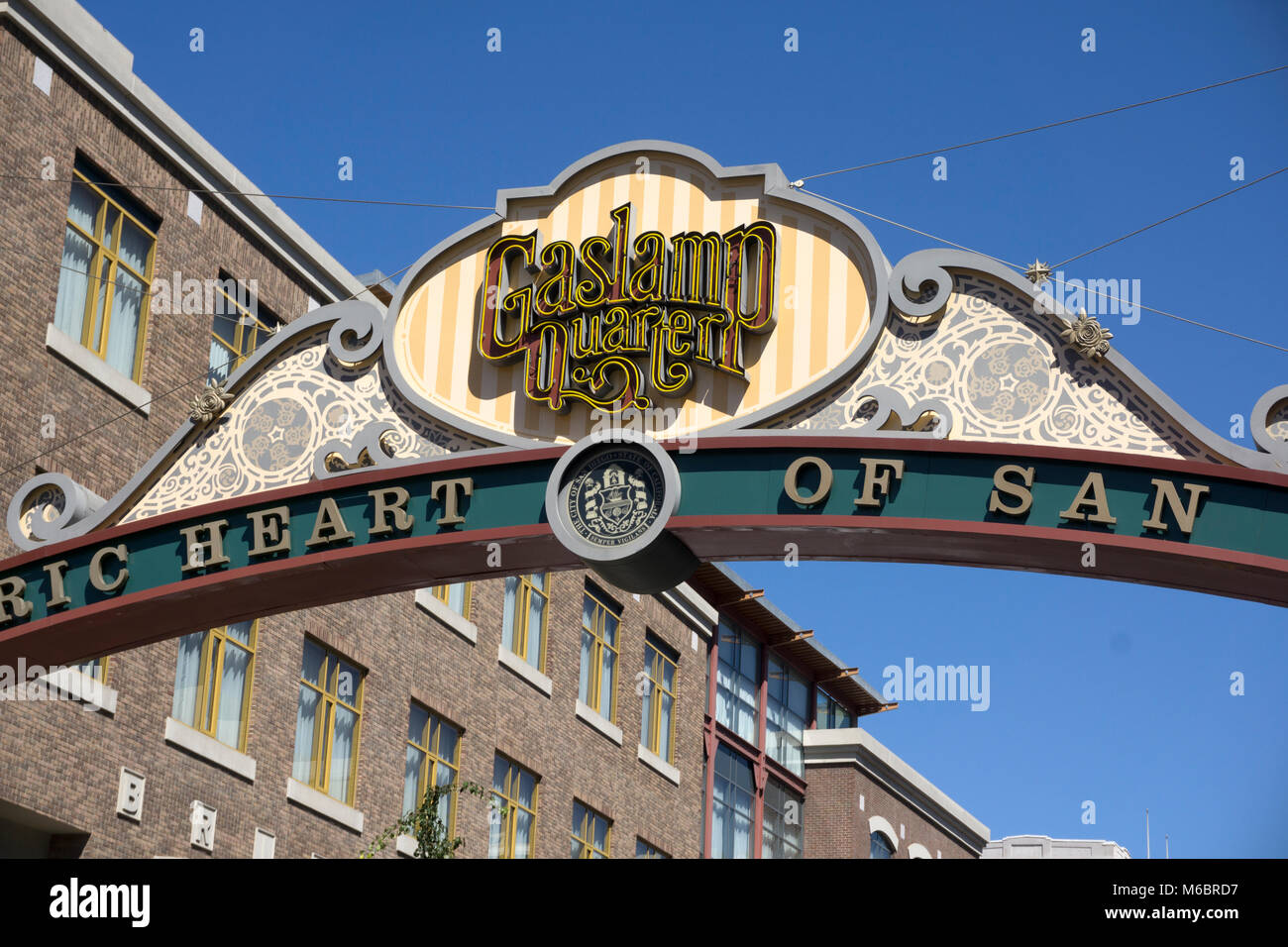 Gaslamp Quarter famous sign Stock Photo