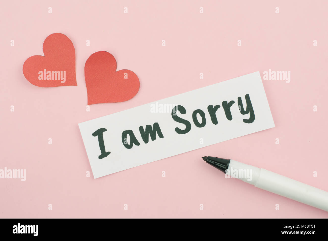 I M Sorry Text Concept Write On Paper Stock Photo Alamy