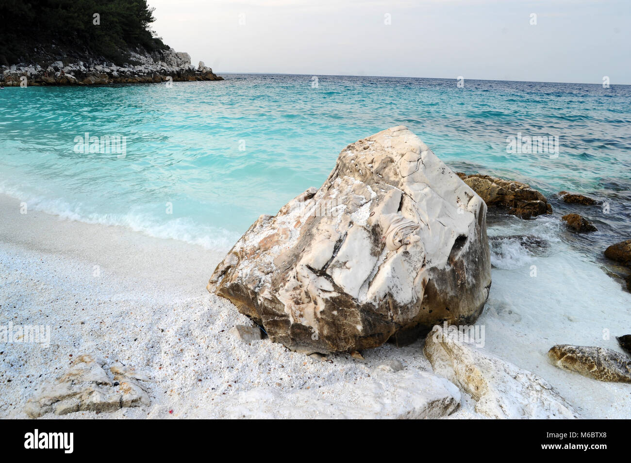 Marble beach, Isle of Thassos, Greece Stock Photo Alamy