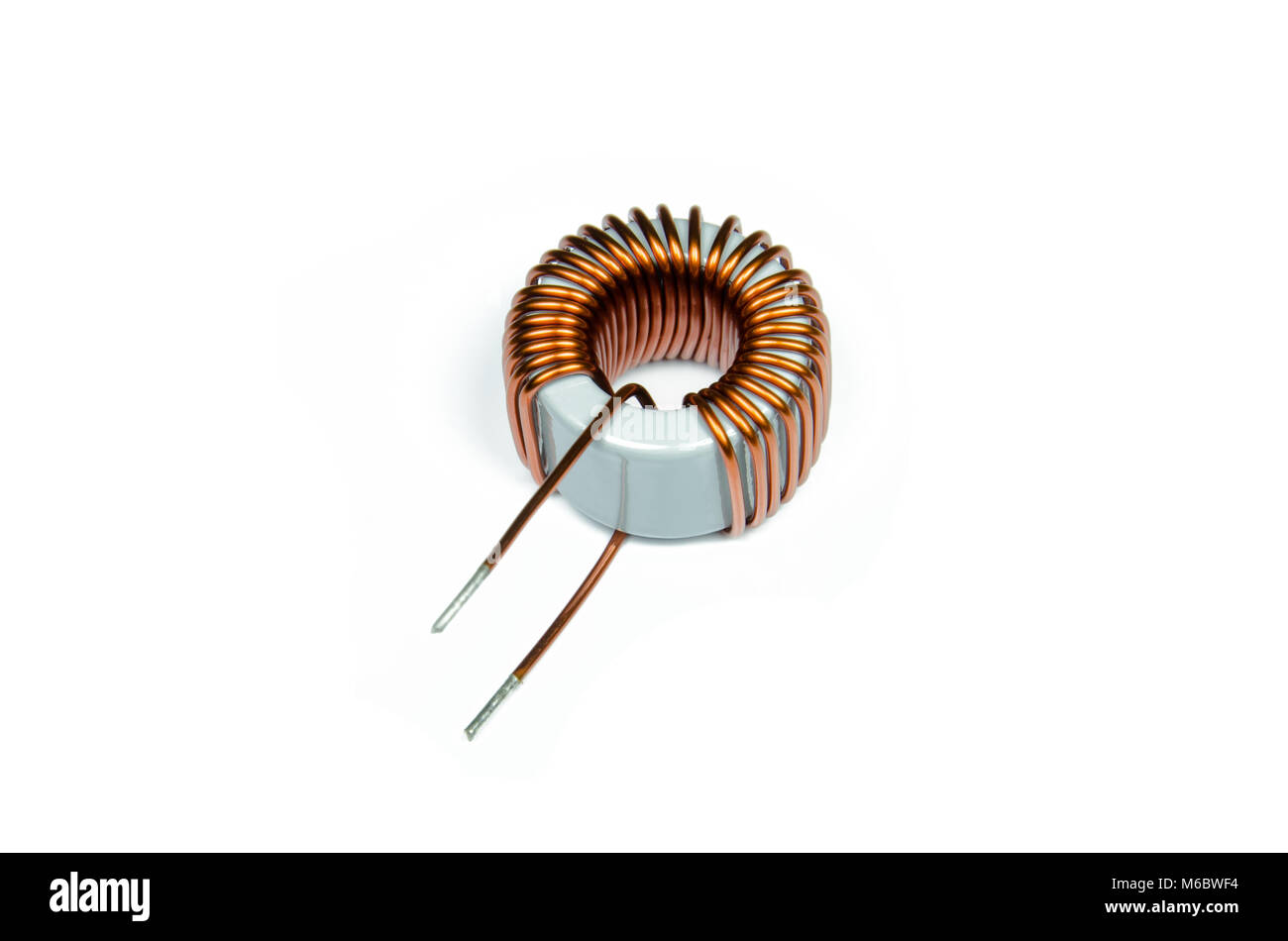 Inductor Copper coils isolated on white background Stock Photo Alamy