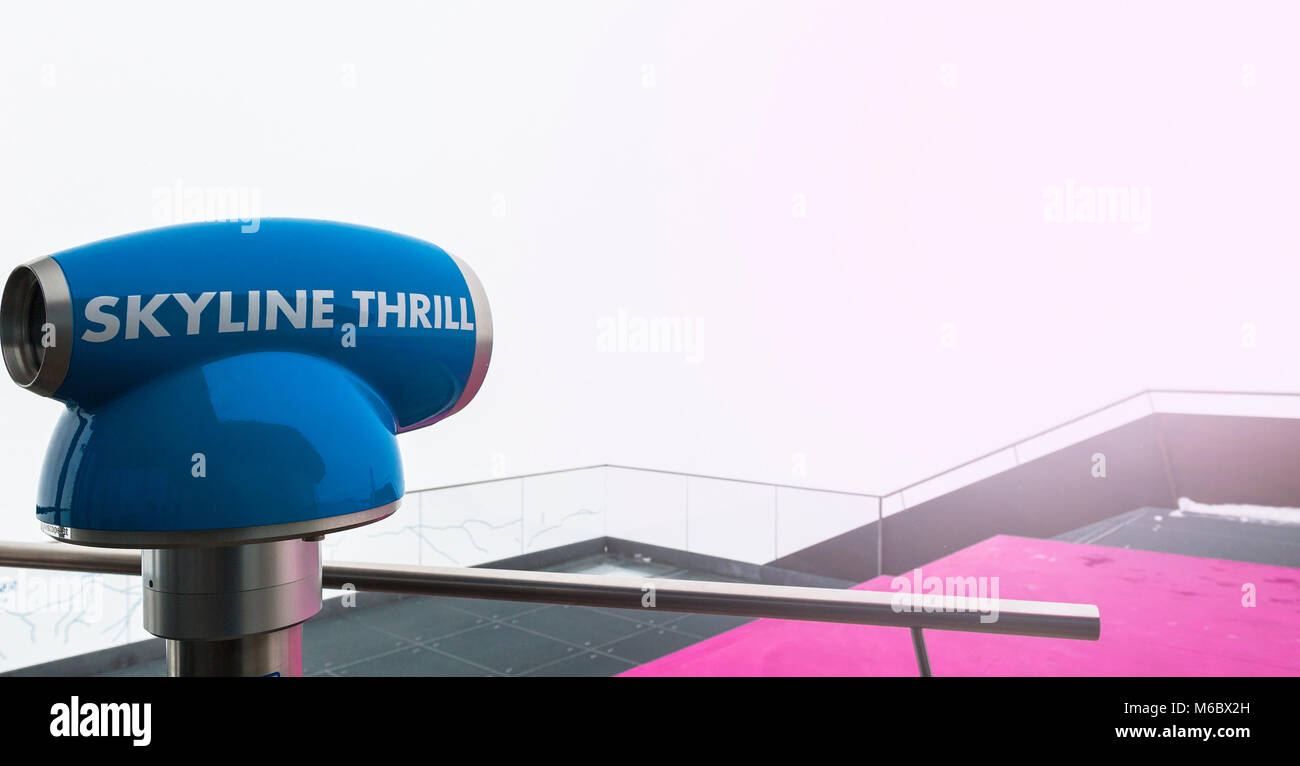 Telescope in Swiss Alps Stock Photo Alamy