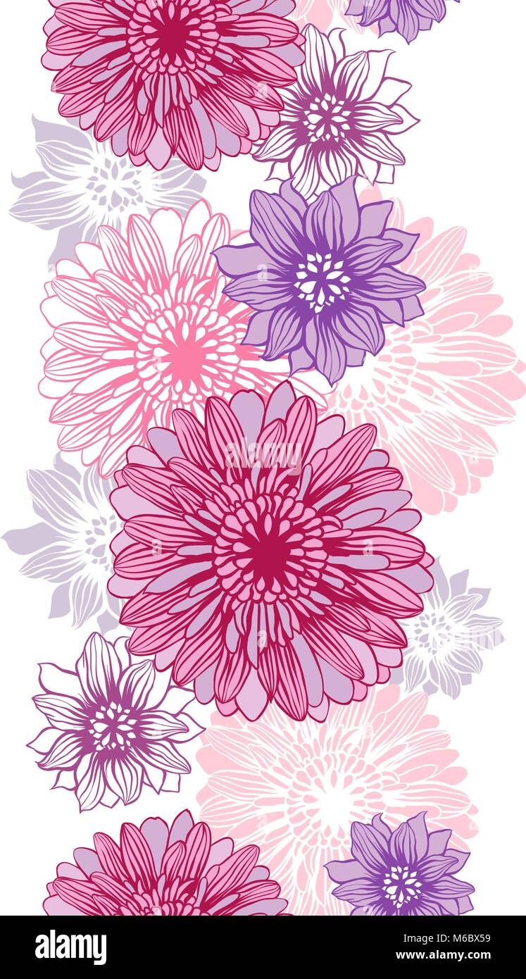 Vector background with hand drawn flowers Stock Vector Image & Art - Alamy