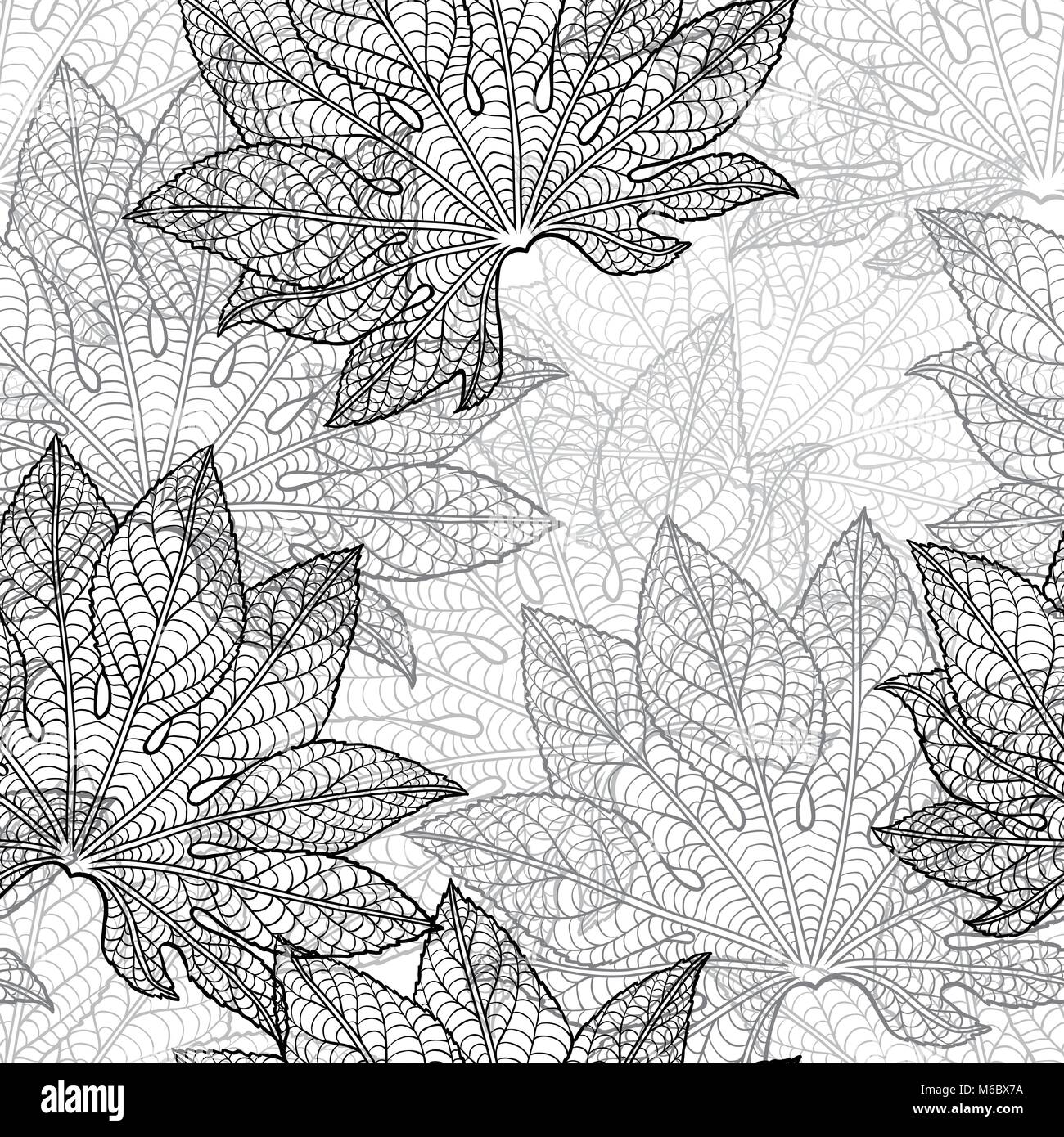 Vector seamless pattern of leaves Stock Vector Image & Art - Alamy