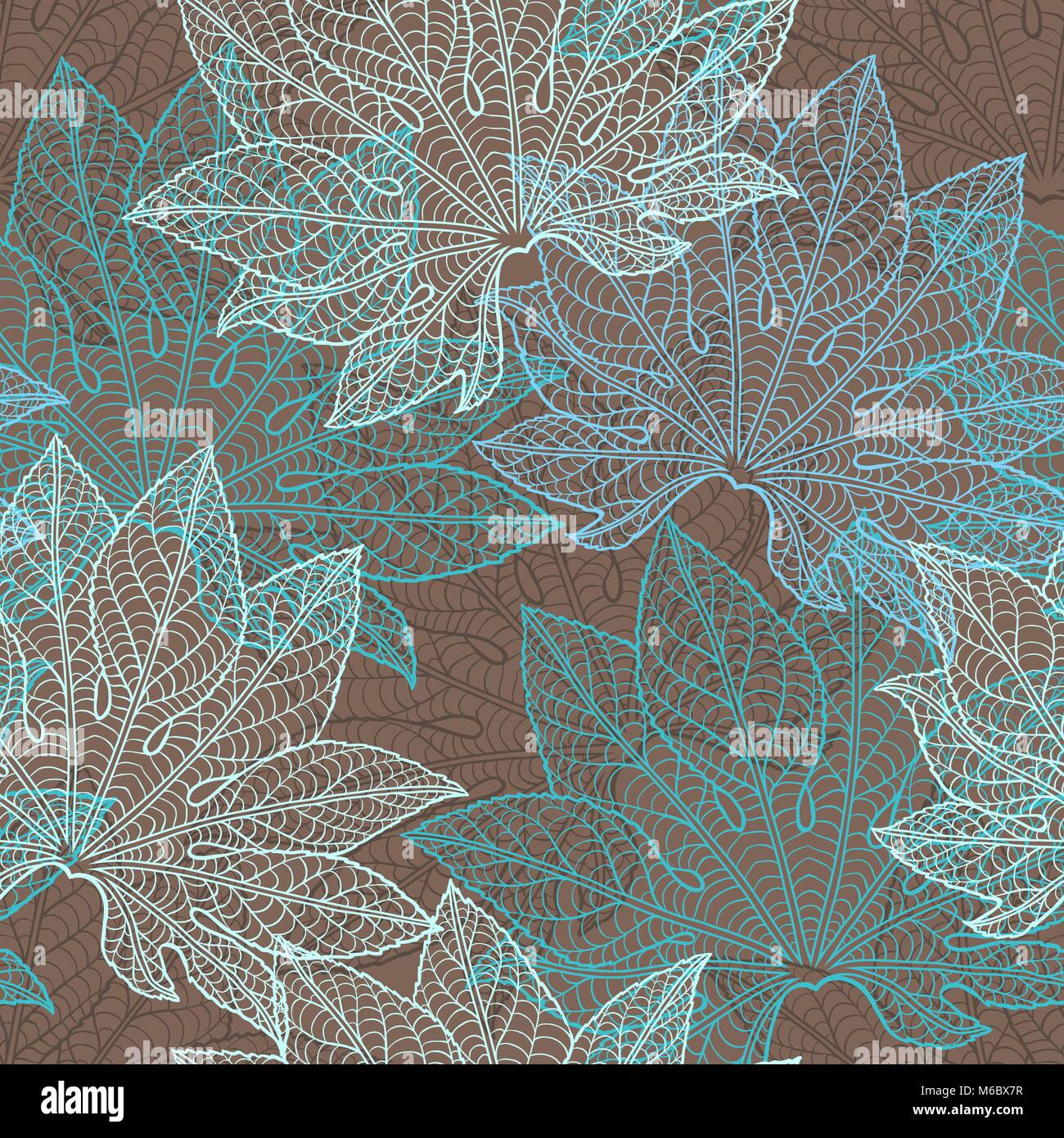 Vector seamless pattern of leaves Stock Vector Image & Art - Alamy