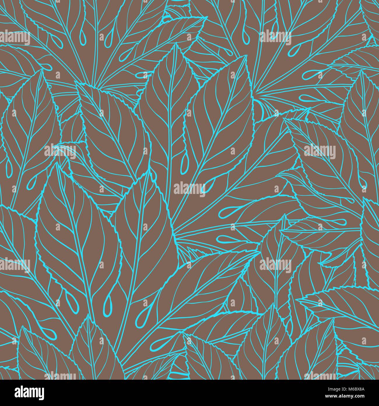 Vector seamless pattern of leaves Stock Vector Image & Art - Alamy