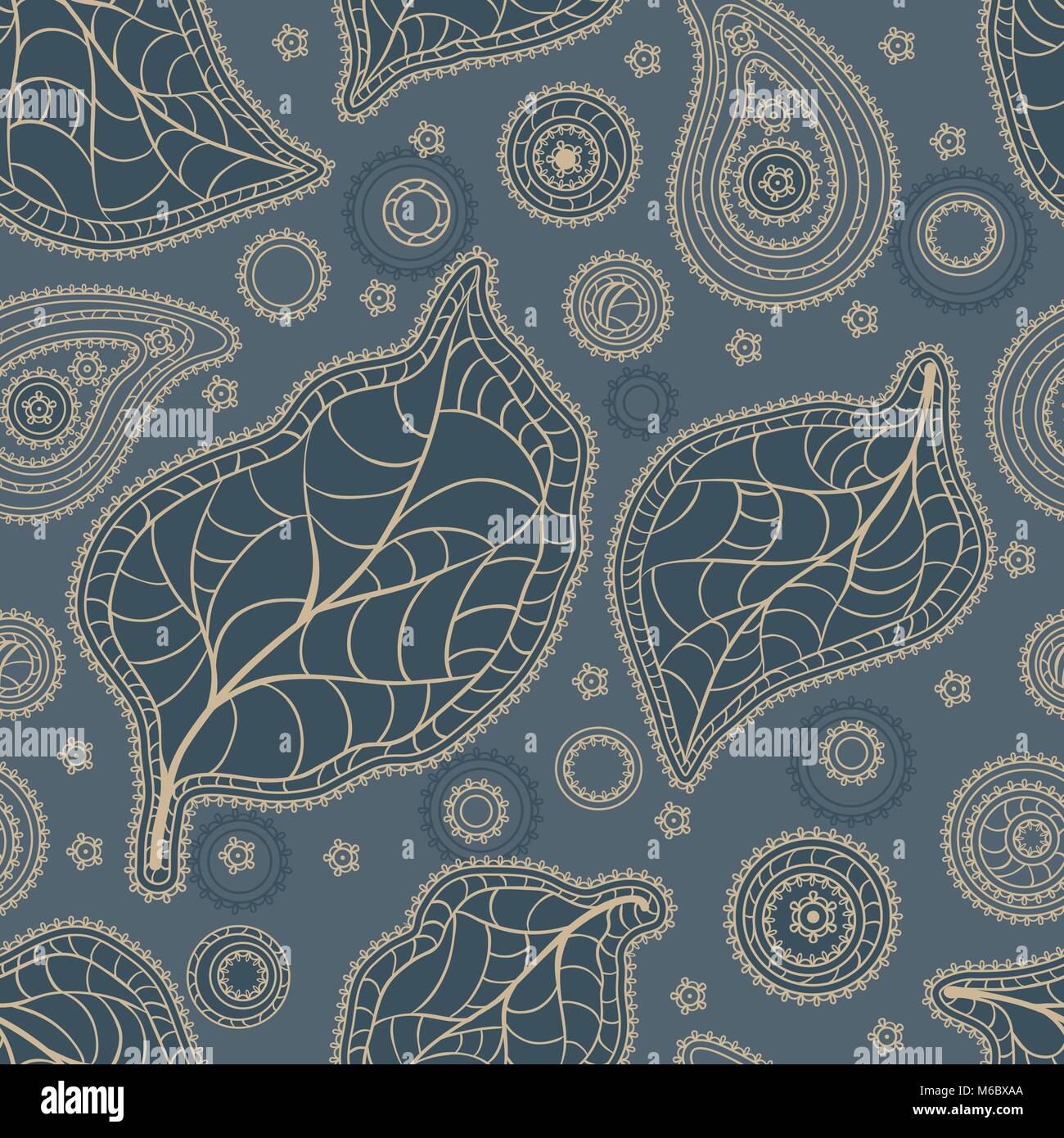 Vector illustration of leaves seamless pattern Stock Vector Image & Art ...