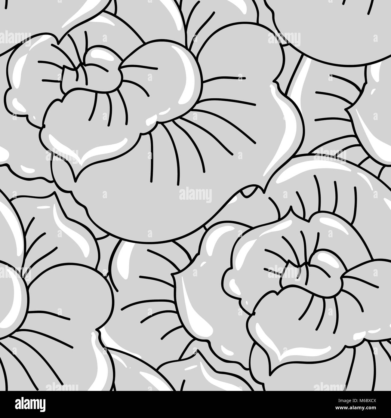 Vector background with hand drawn flowers Stock Vector Image & Art - Alamy