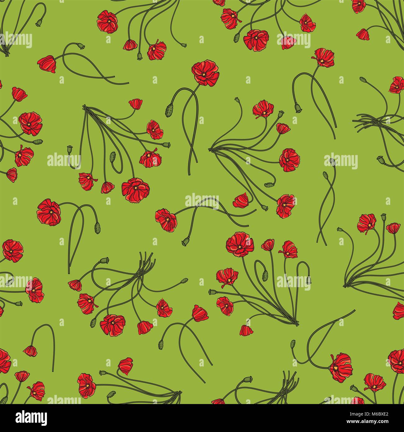 Vector background with hand drawn flowers Stock Vector Image & Art - Alamy