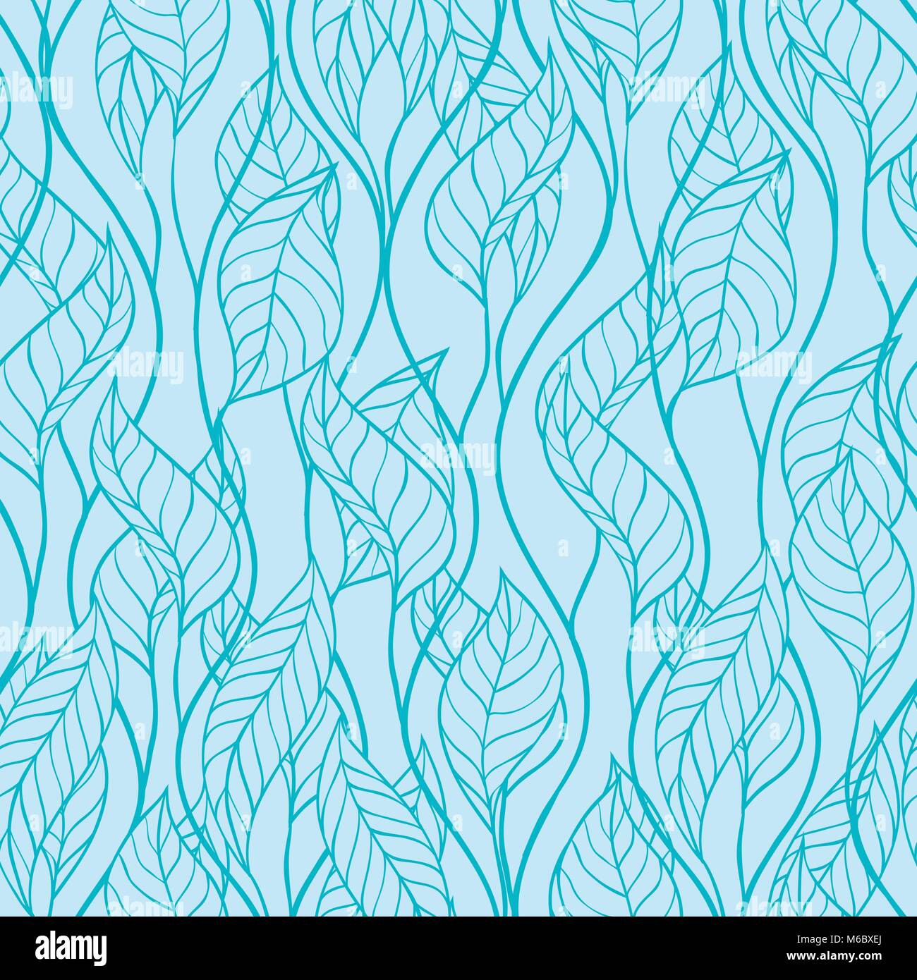 Abstract leaves seamless background - vector illustration Stock Vector ...