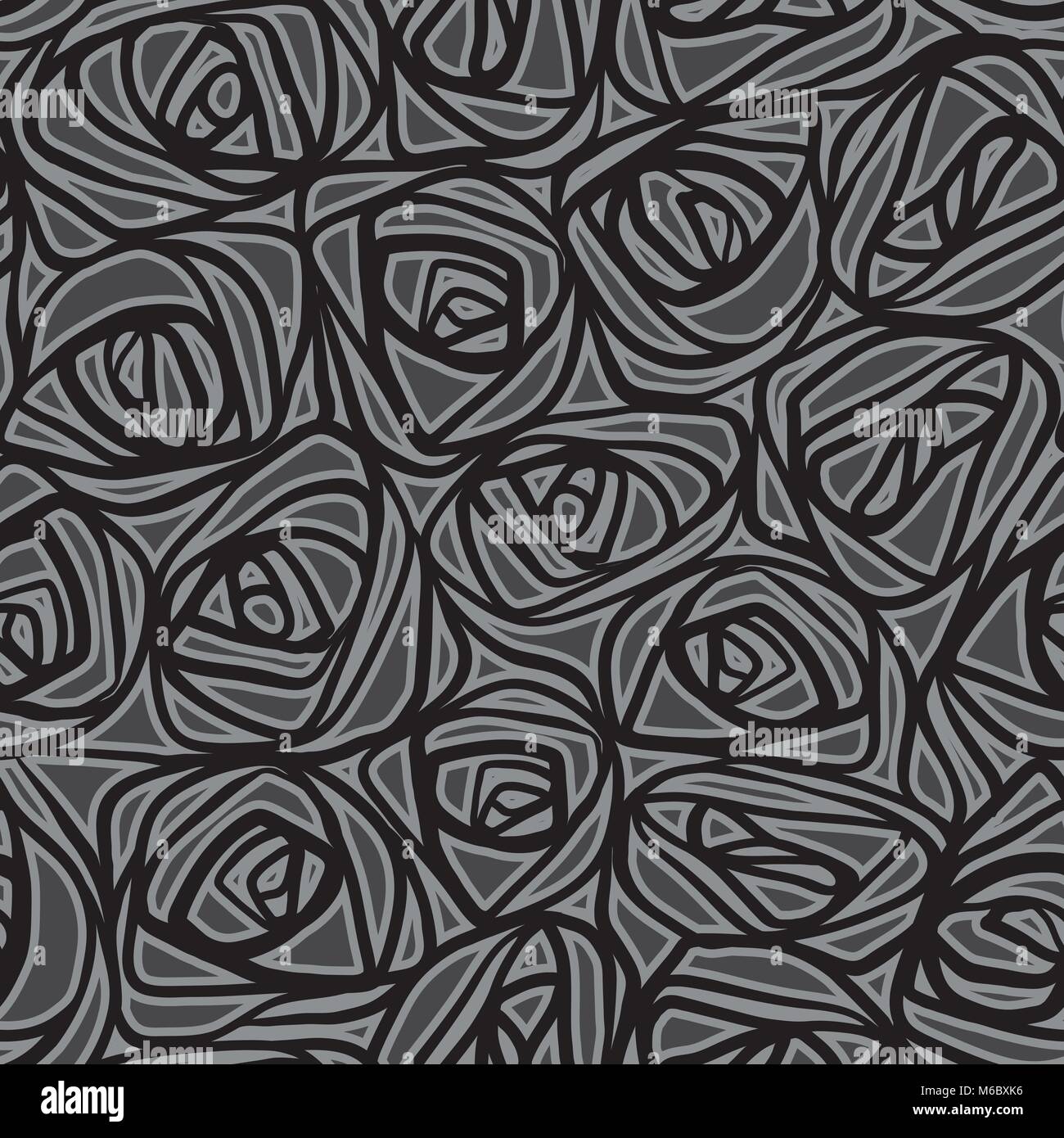 Seamless abstract hand drawn pattern, waves background Stock Vector ...
