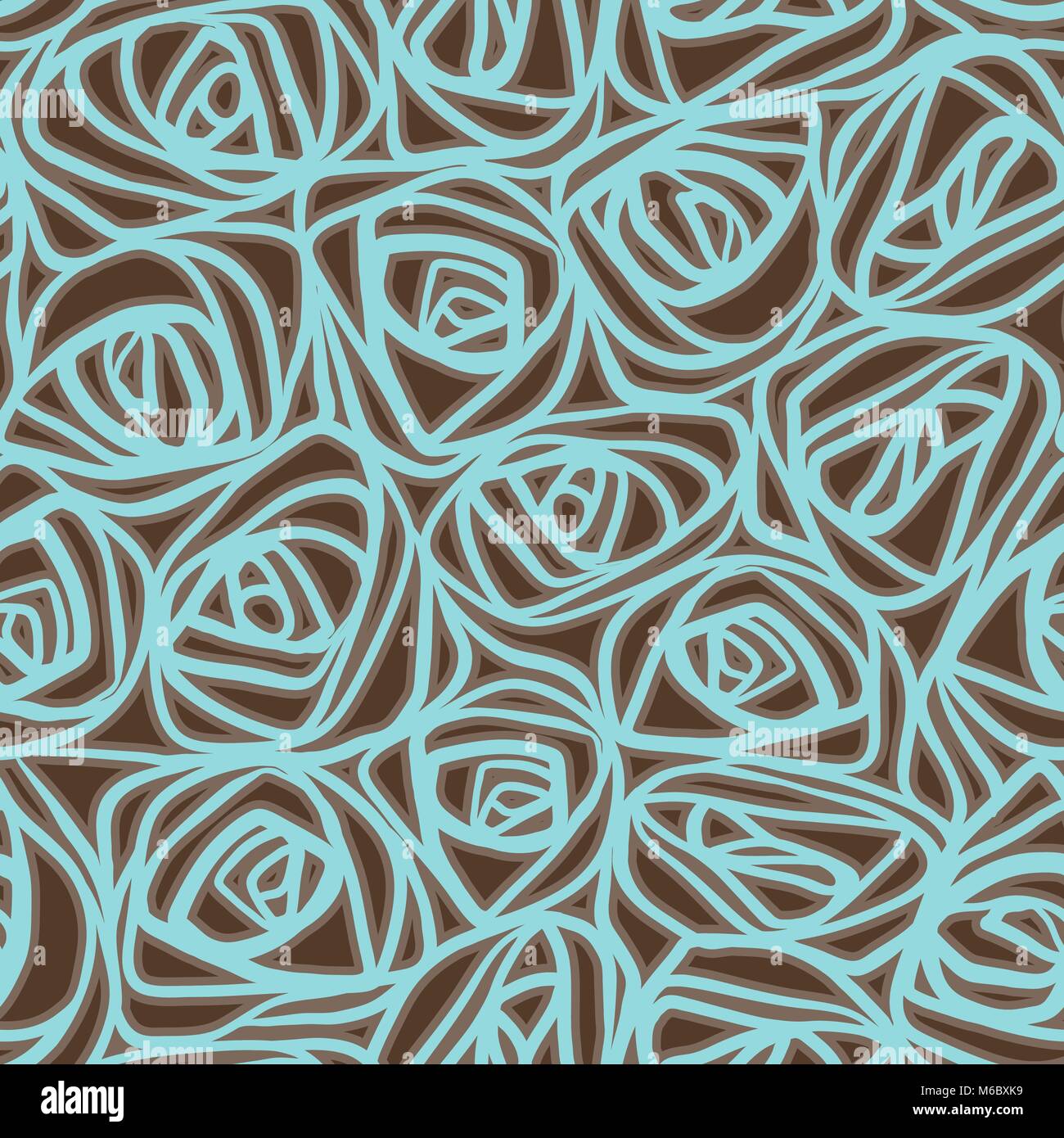 Seamless abstract hand drawn pattern, waves background Stock Vector ...