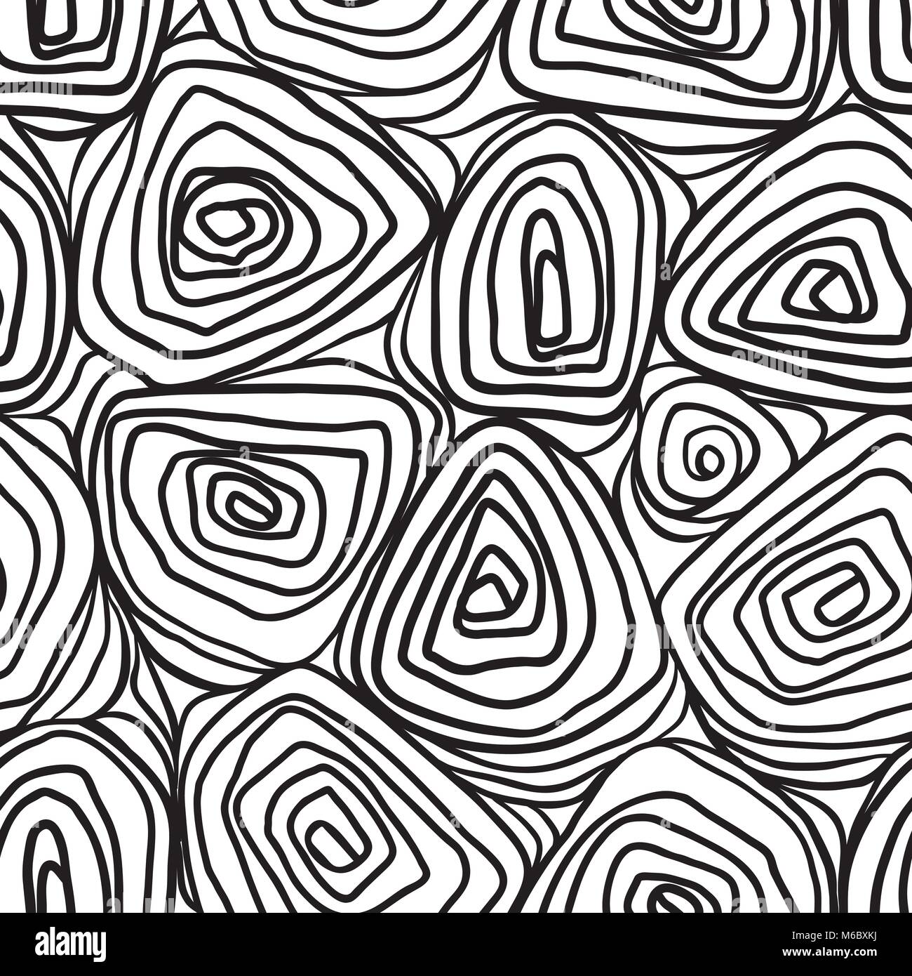 Seamless abstract hand drawn pattern waves background Stock Vector ...