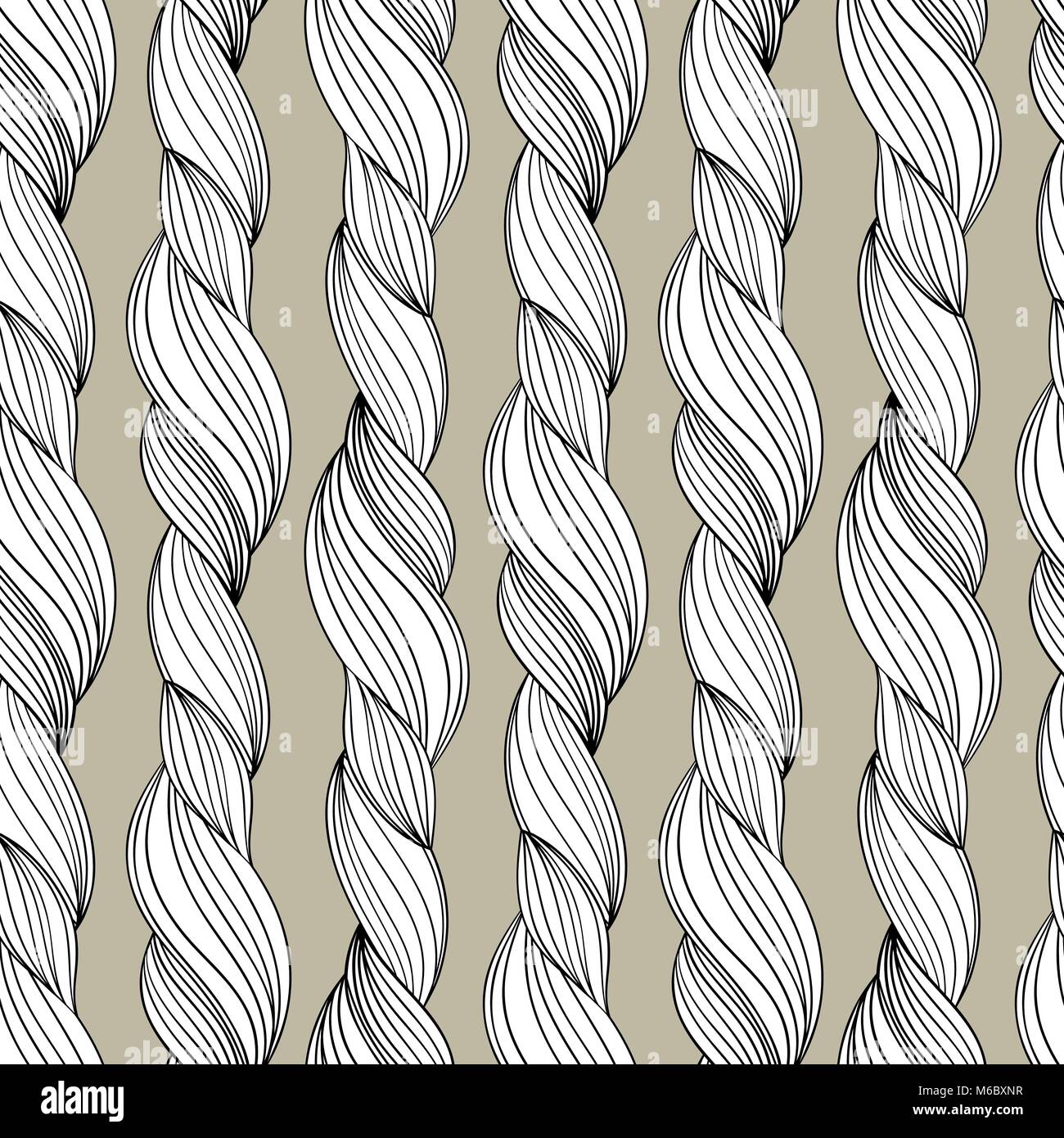 Seamless abstract hand drawn pattern waves background Stock Vector ...