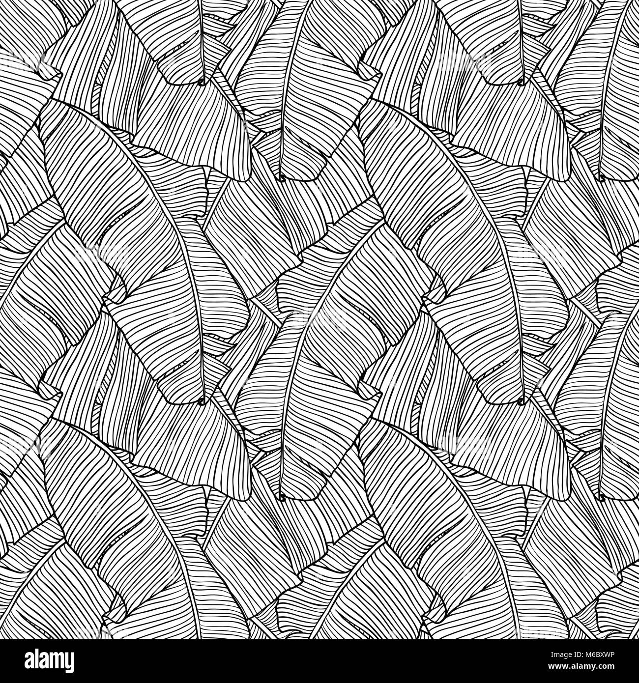 Seamless pattern with leaves of palm tree Stock Vector Image & Art - Alamy