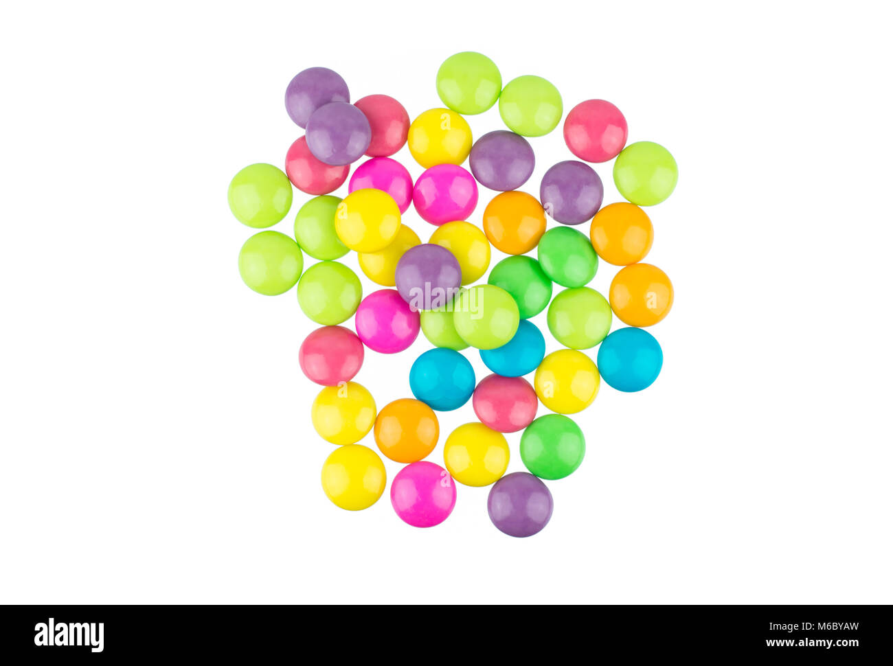 colorful chocolate coated candy isolated on white background Stock ...