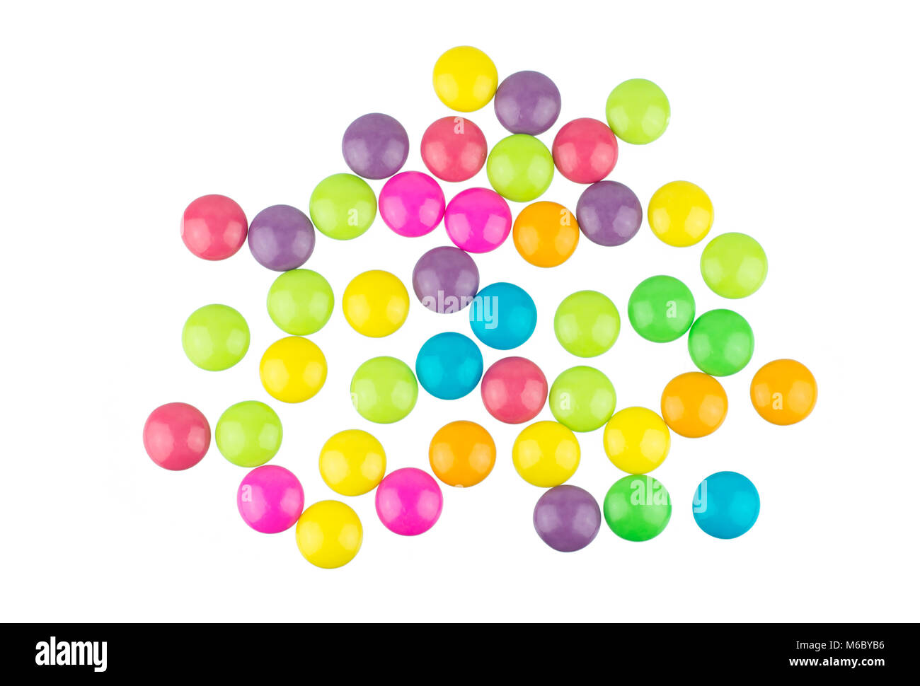 colorful chocolate coated candy isolated on white background Stock ...