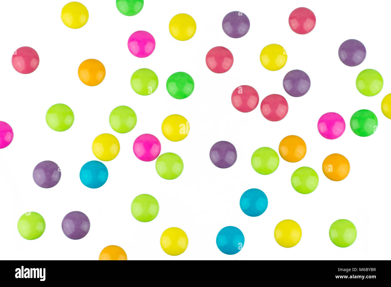 colorful chocolate coated candy isolated on white background Stock ...