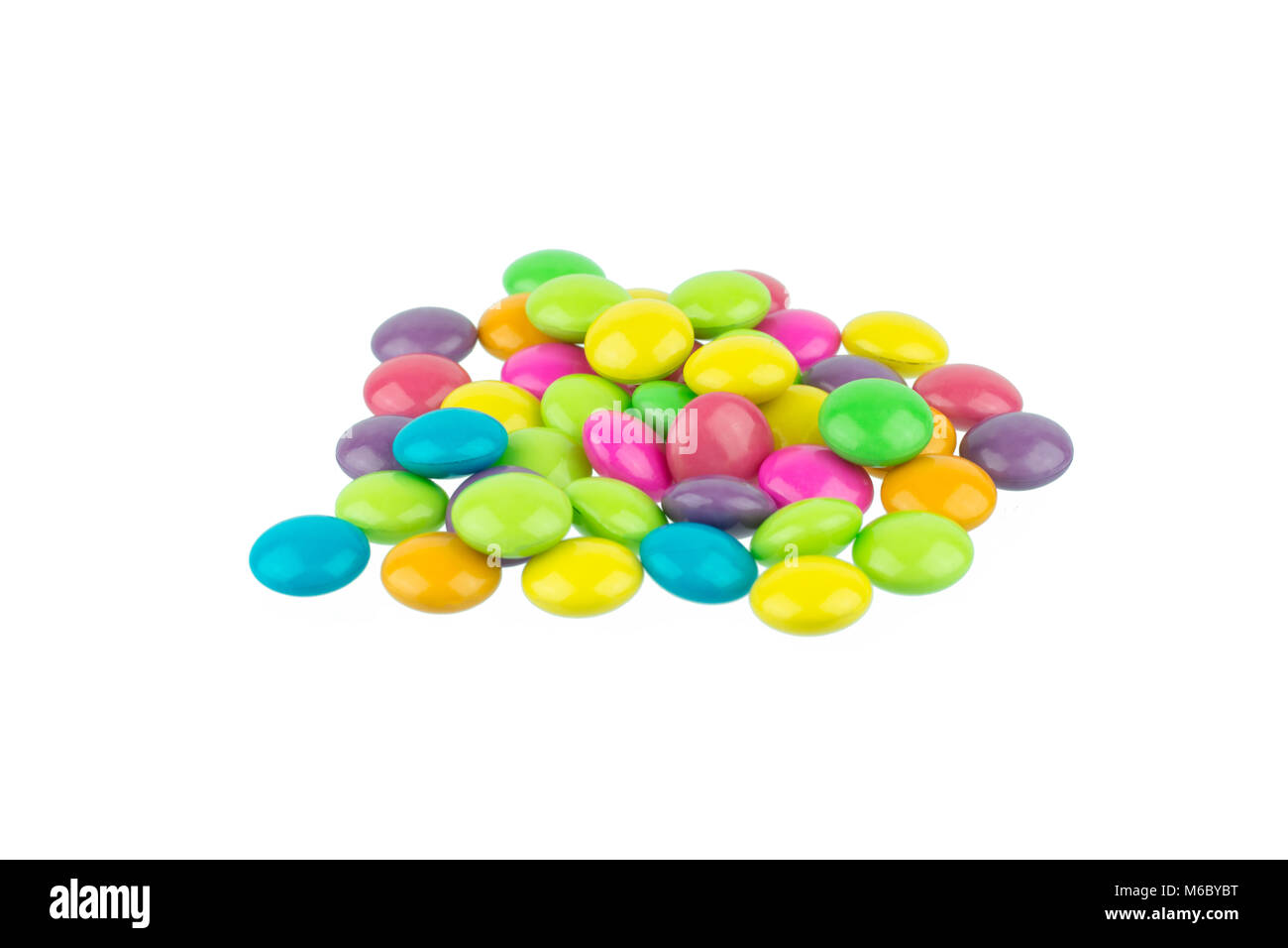 colorful chocolate coated candy isolated on white background Stock ...