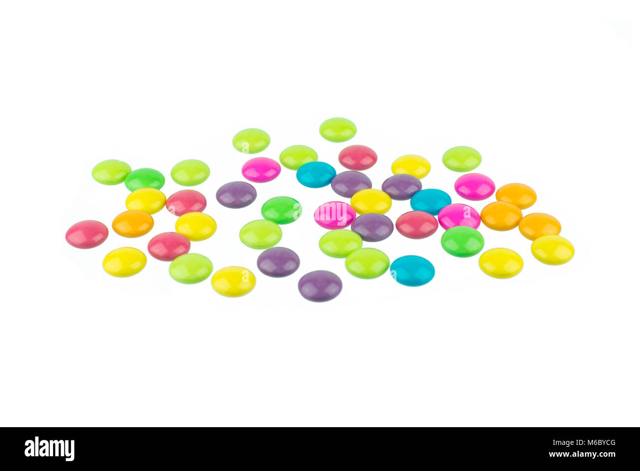 colorful chocolate coated candy isolated on white background Stock ...