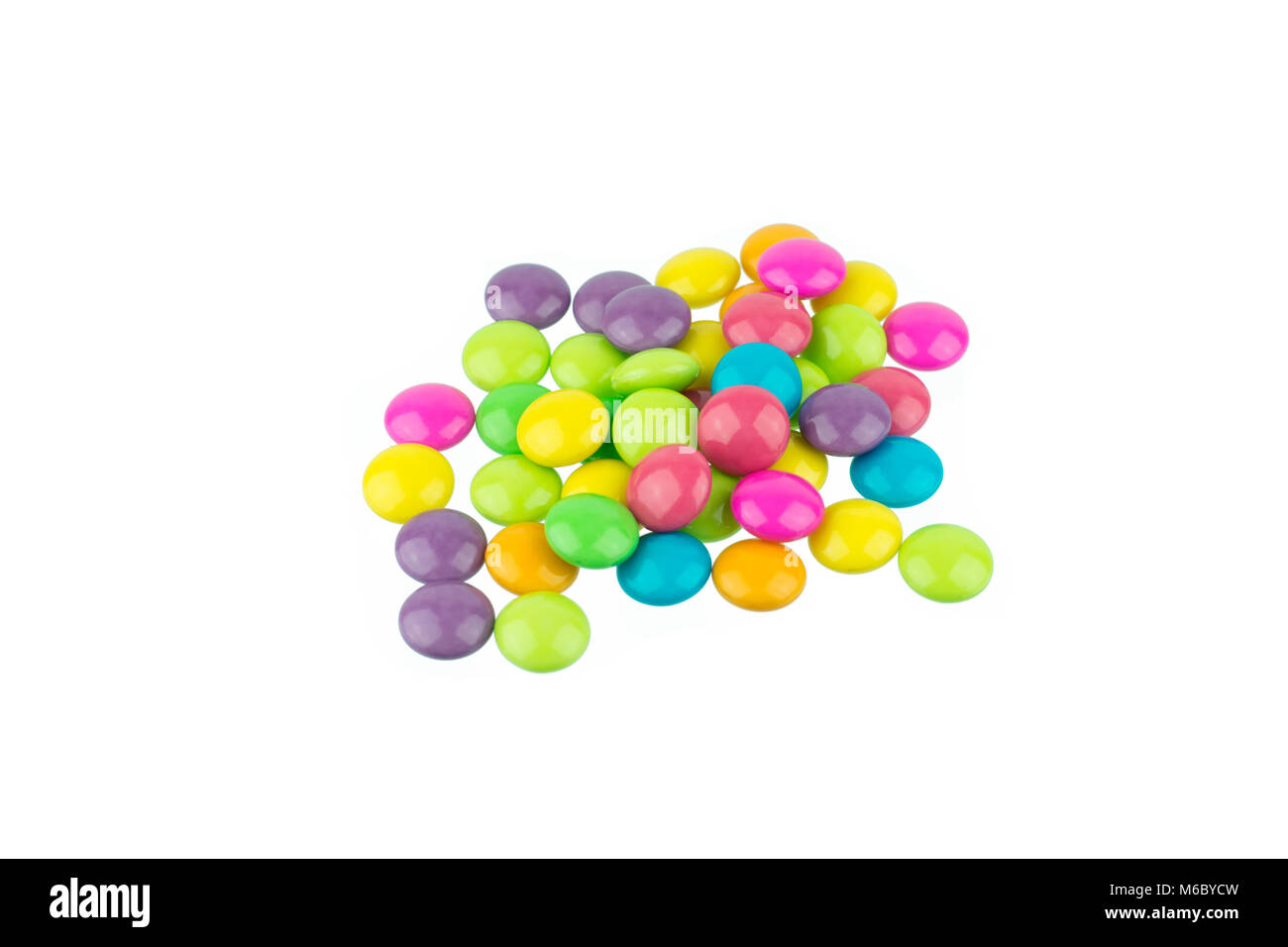 colorful chocolate coated candy isolated on white background Stock ...