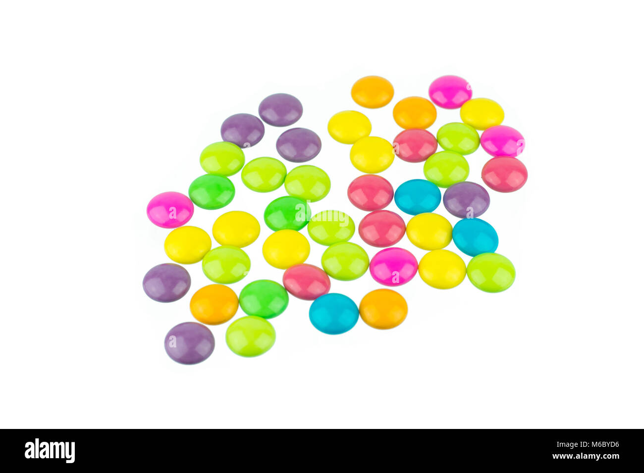 colorful chocolate coated candy isolated on white background Stock ...