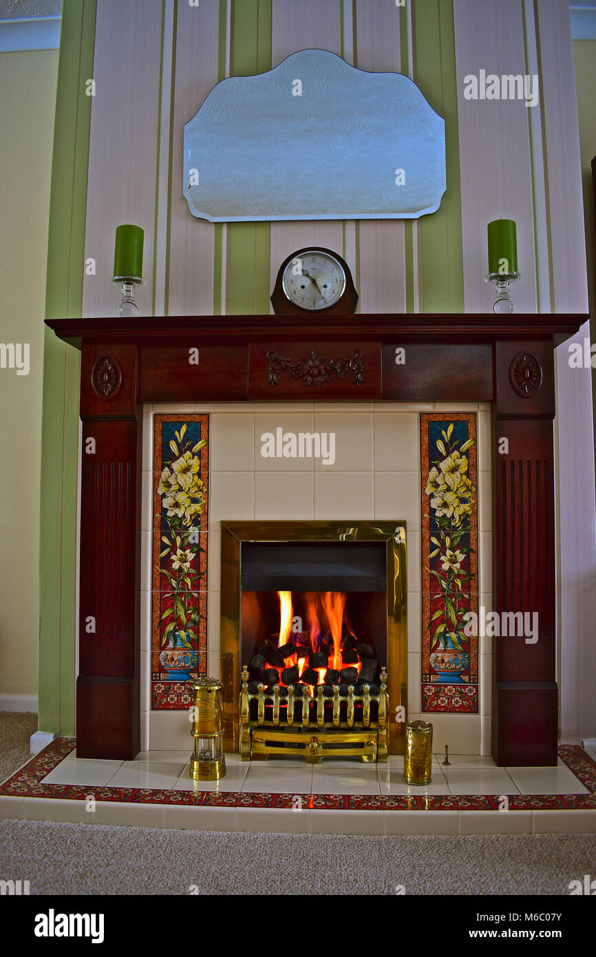 Wooden Fire Surround Stock Photos Wooden Fire Surround Stock