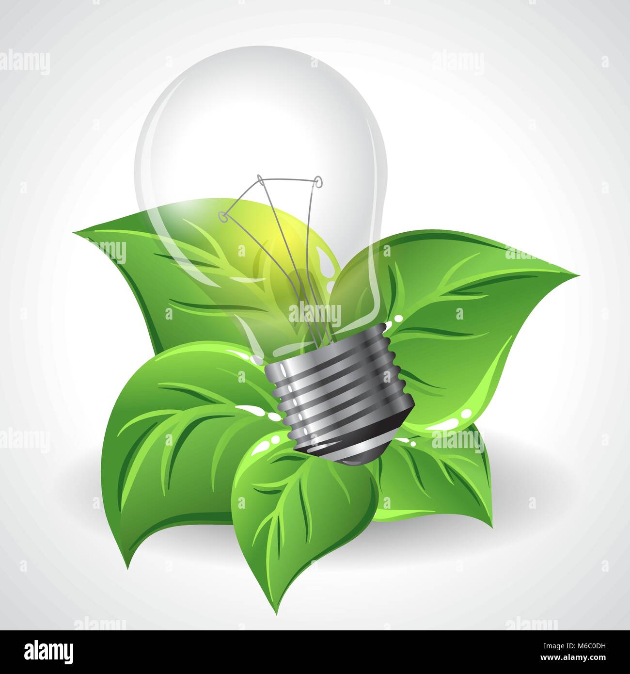 Green energy concept - Power saving light bulbs Stock Vector Image ...