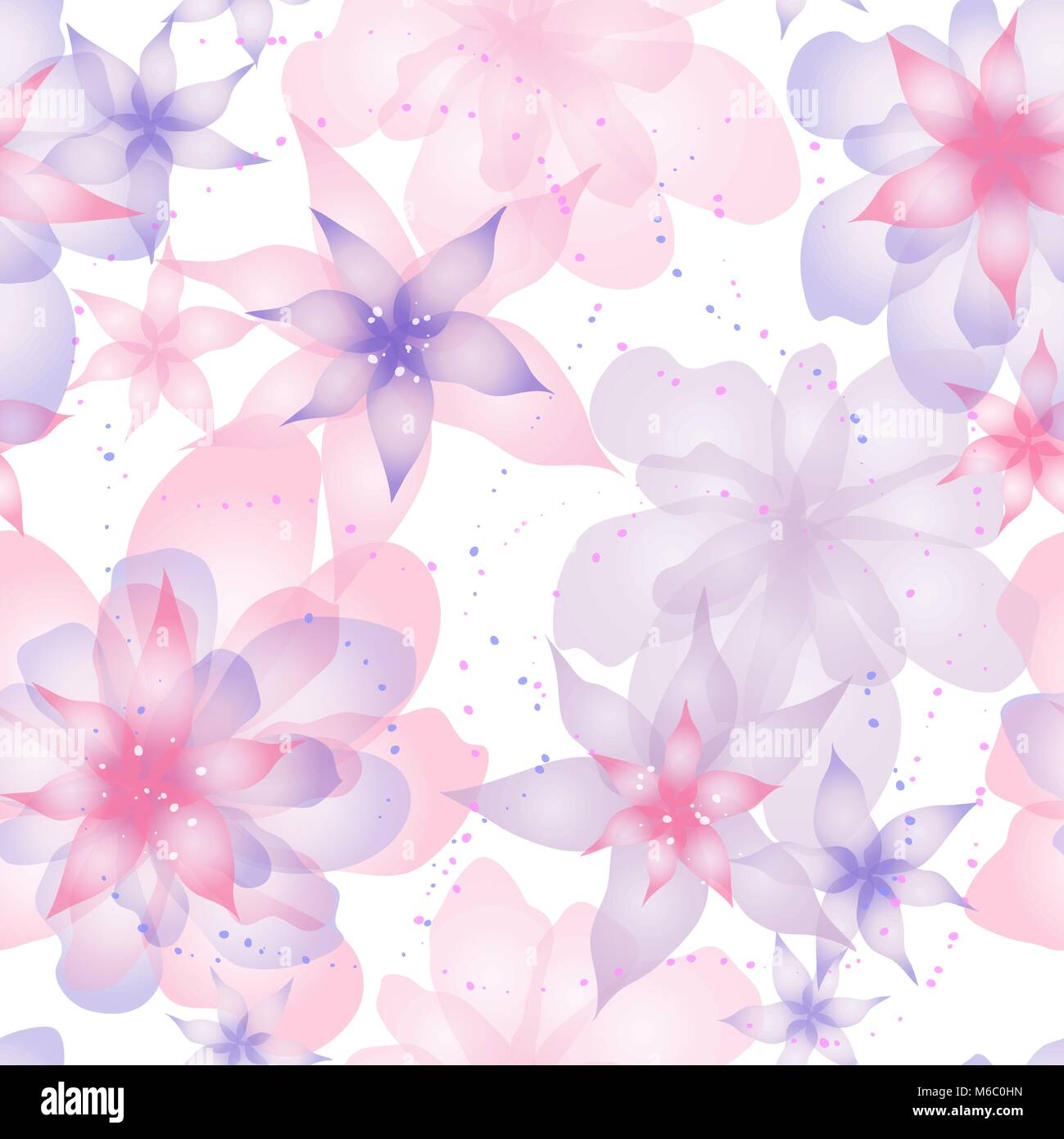 Seamless pattern with flowers roses, floral illustration Stock Vector ...