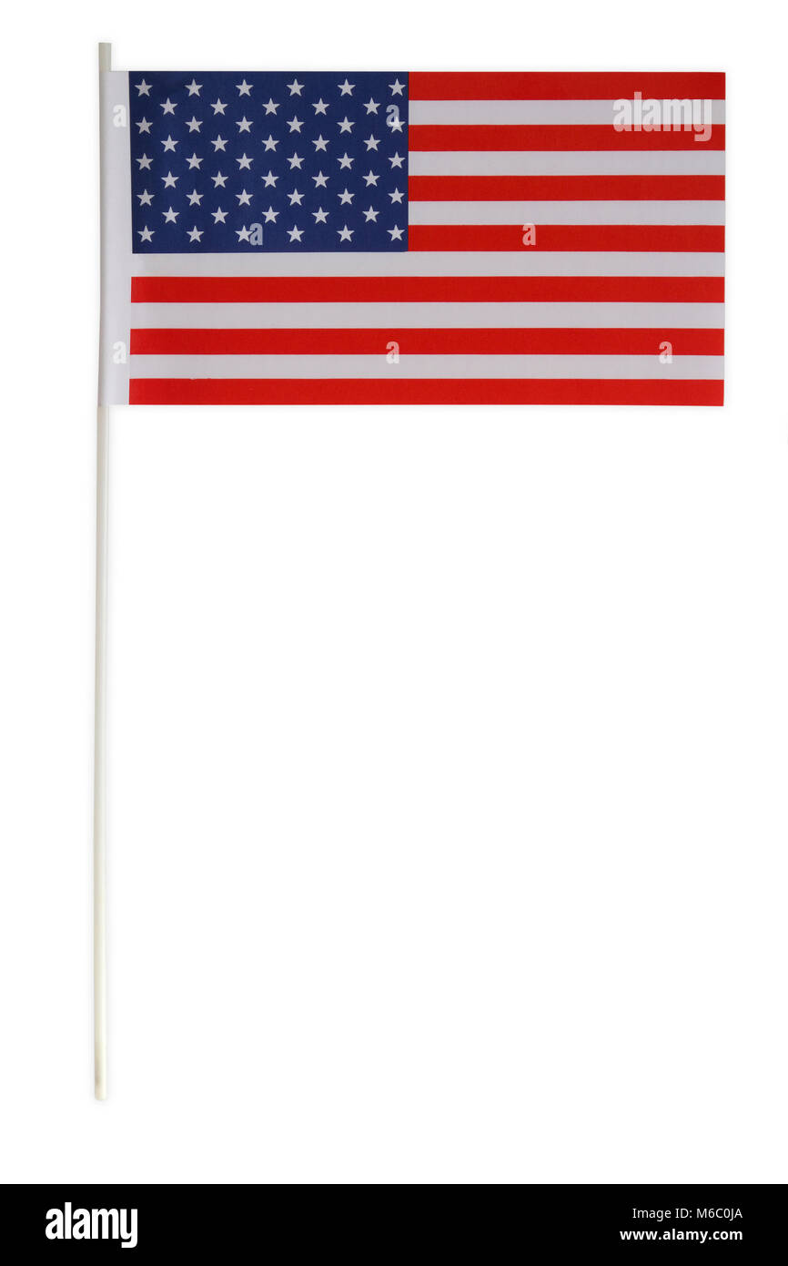 Paper Flag from America isolated on white background Stock Photo - Alamy