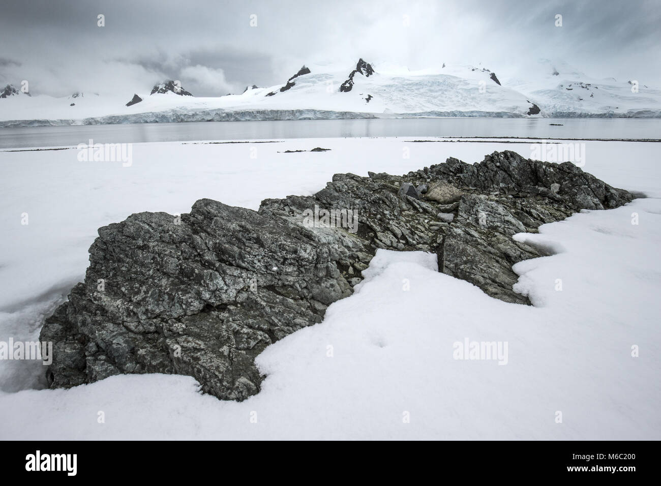 Half Moon Bay Antarctica Stock Photo