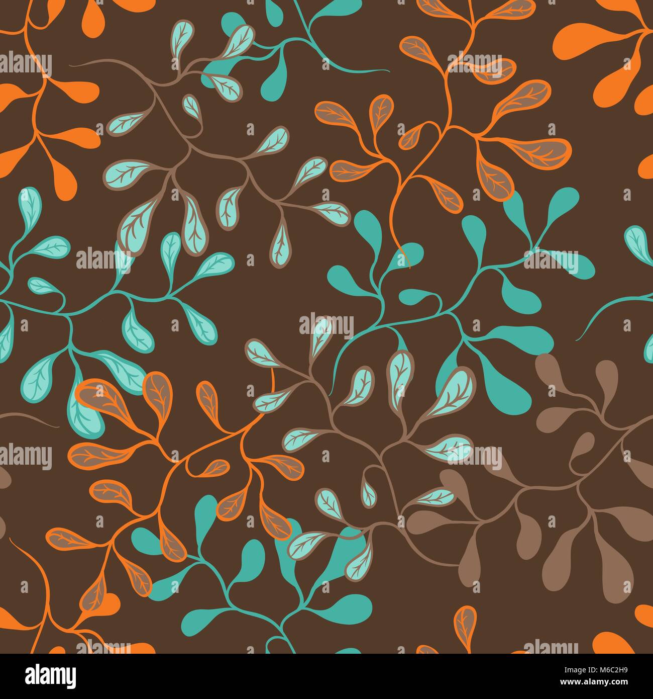 Vector background with hand drawn leaves Stock Vector Image & Art - Alamy
