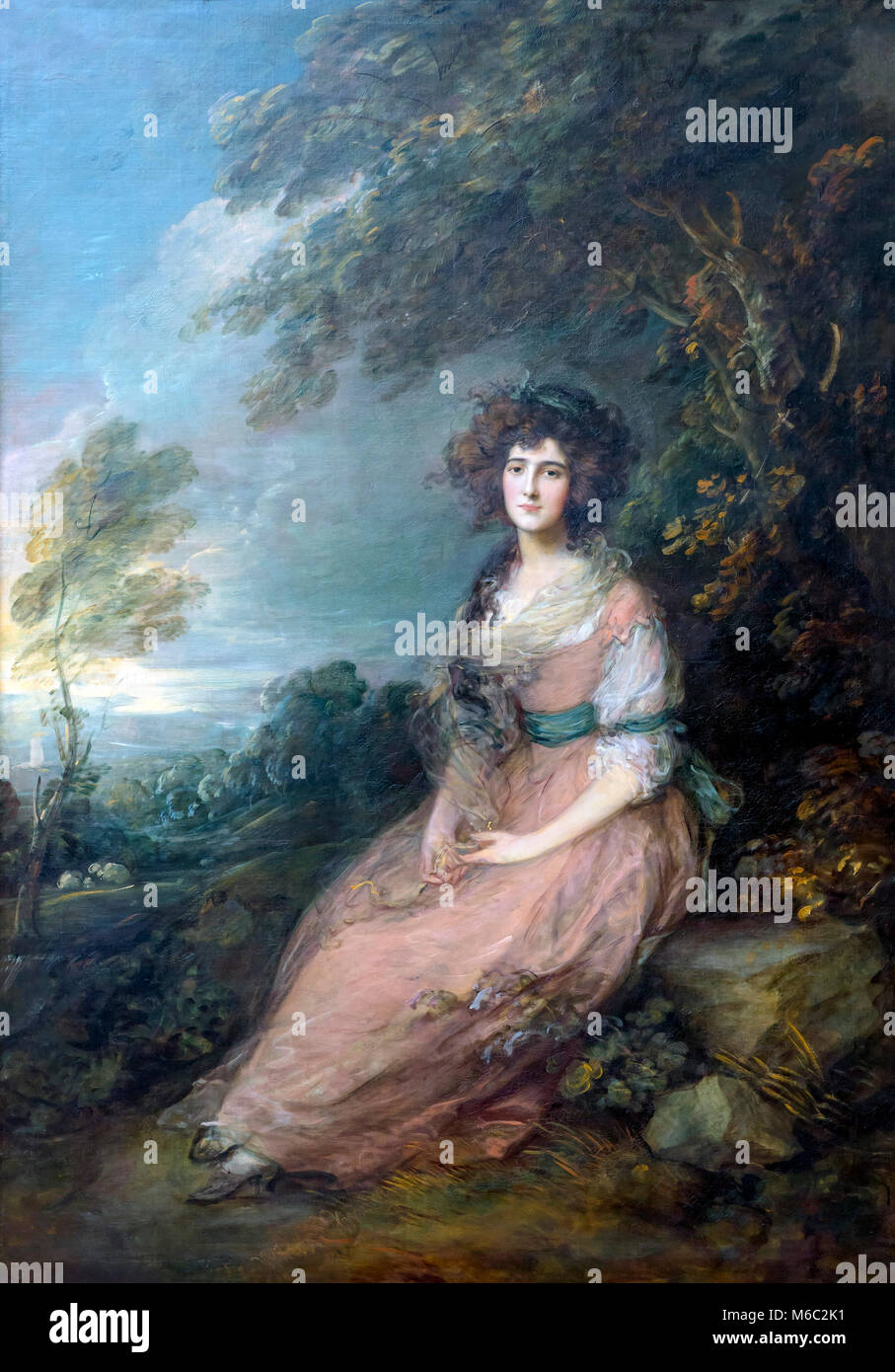 Mrs. Richard Brinsley Sheridan, Thomas Gainsborough, 1785-1787, National Gallery of Art, Washington DC, USA, North America Stock Photo