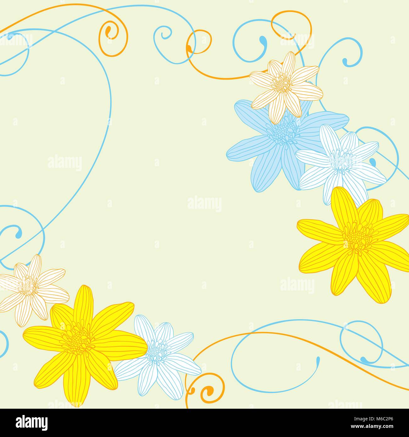 Abstract flowers background with place for your text Stock Vector Image ...
