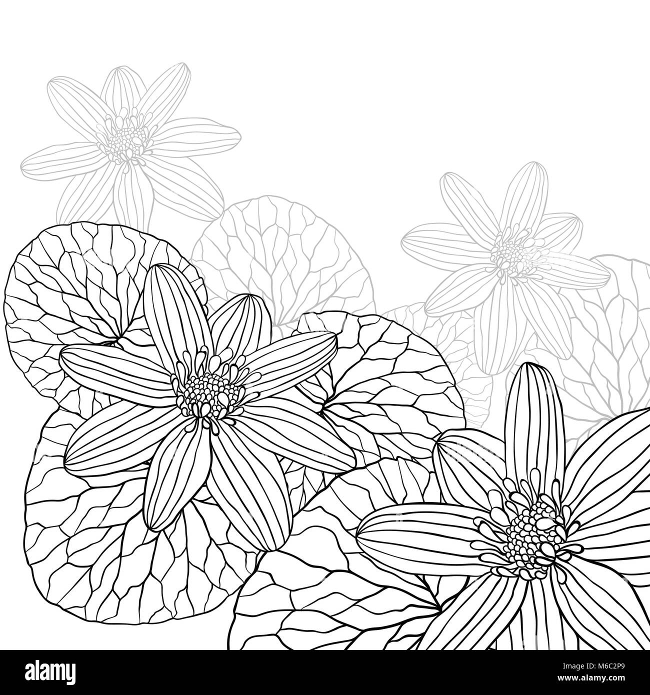 Abstract flowers background with place for your text Stock Vector Image