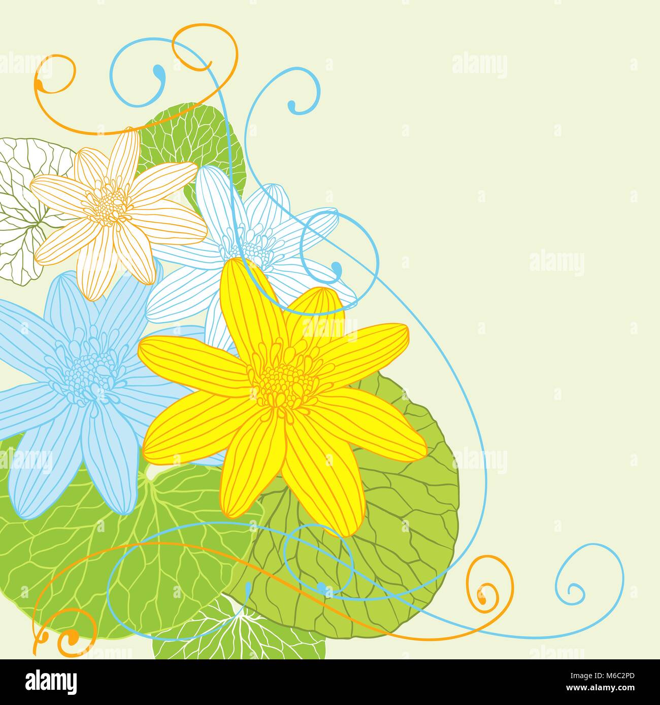 Abstract flowers background with place for your text Stock Vector Image ...