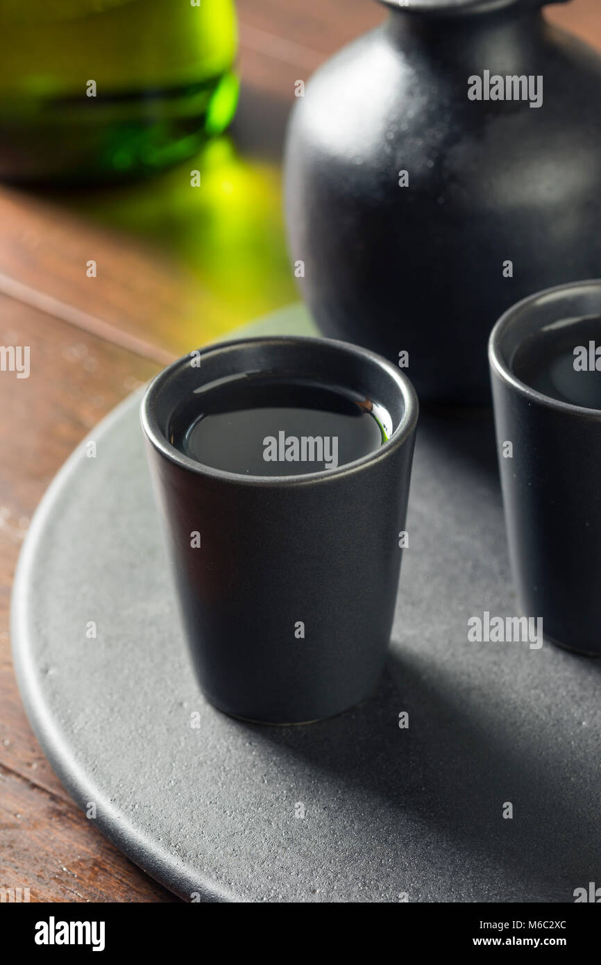 Alcoholic Japanese Sake Rice Wine in a Ceramic Glass Stock Photo Alamy