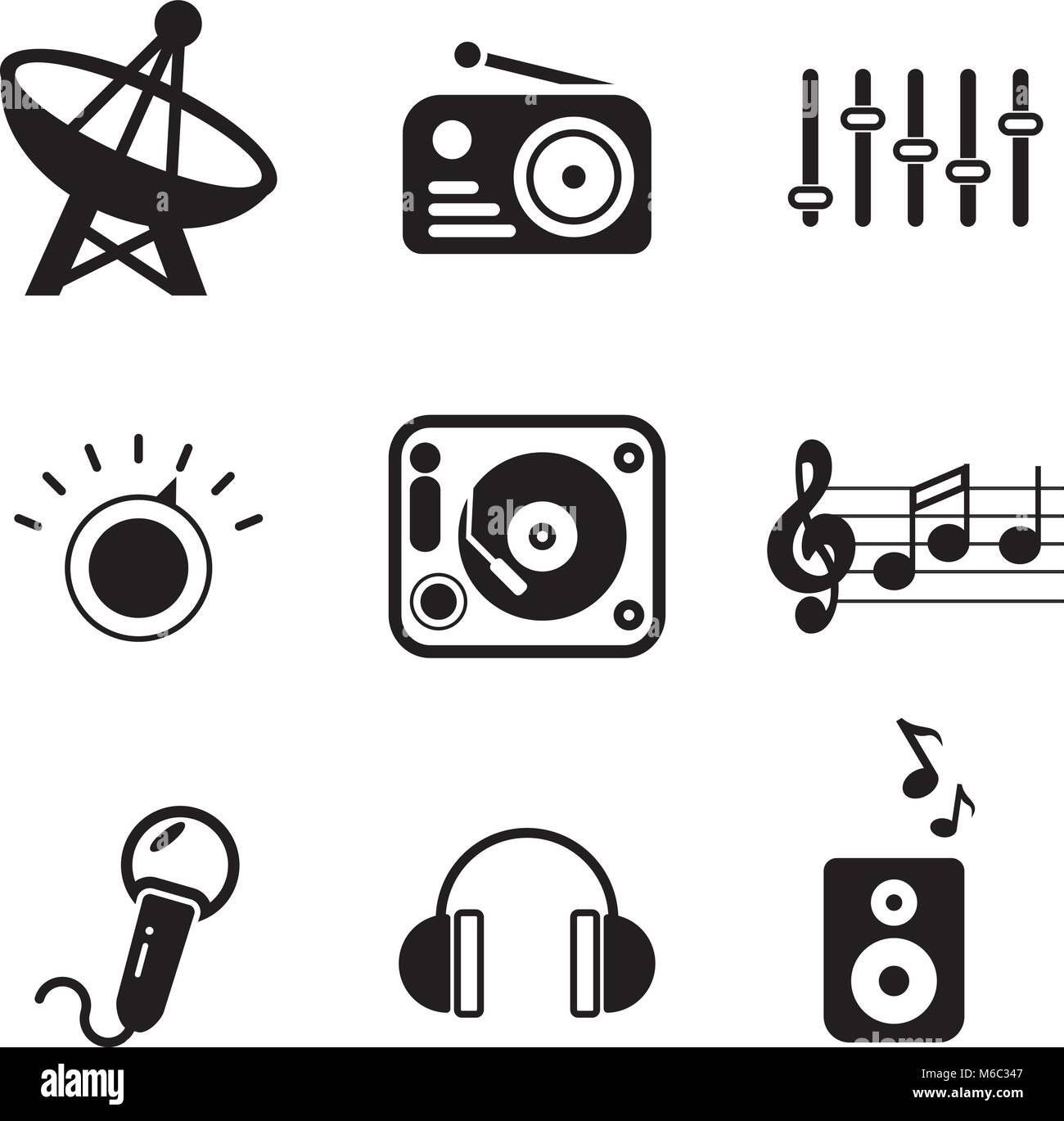 Radio Station Icons Stock Vector Image & Art Alamy