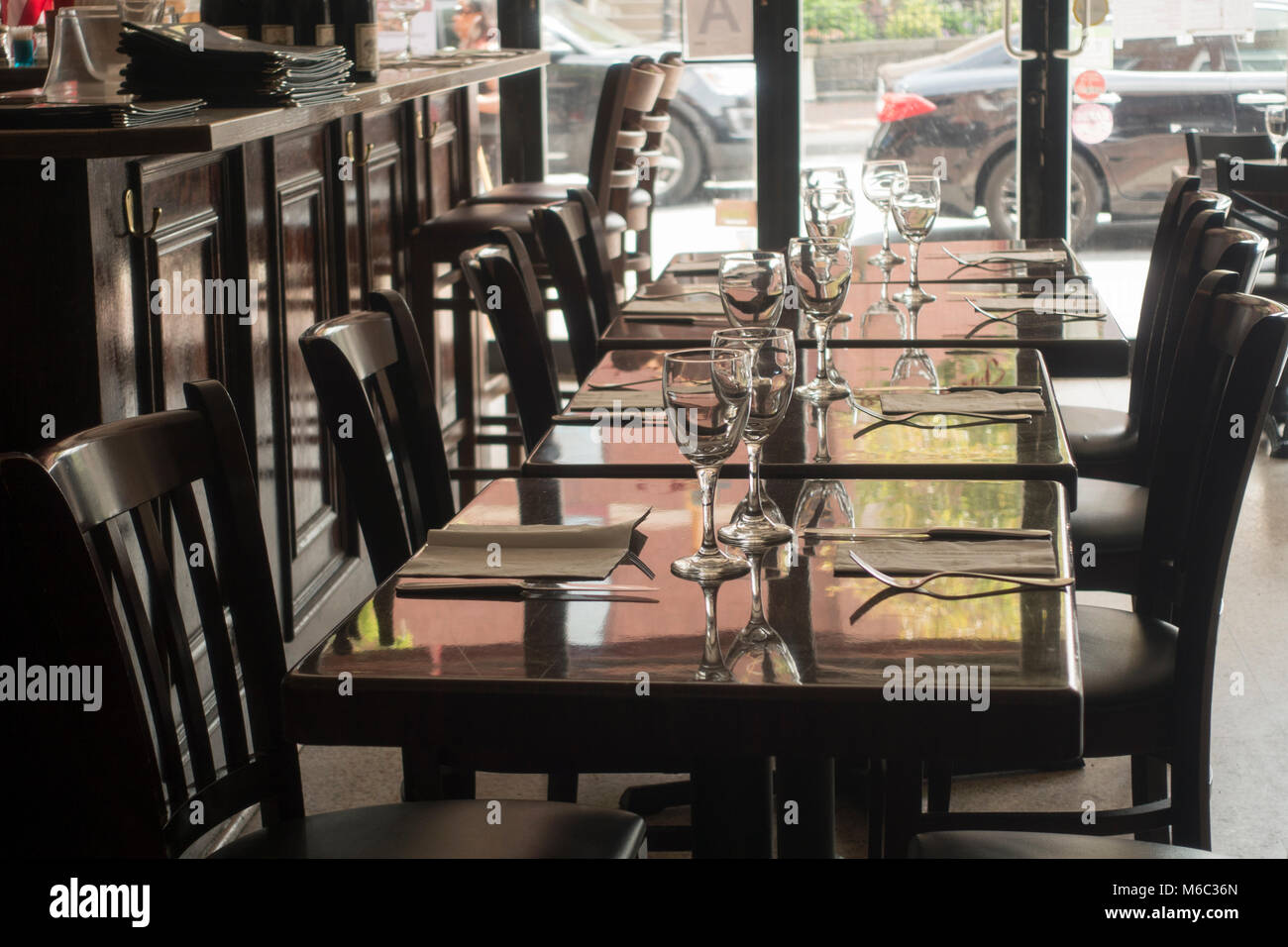 dining room in restaurant Windsor Terrace Brooklyn Stock Photo Alamy