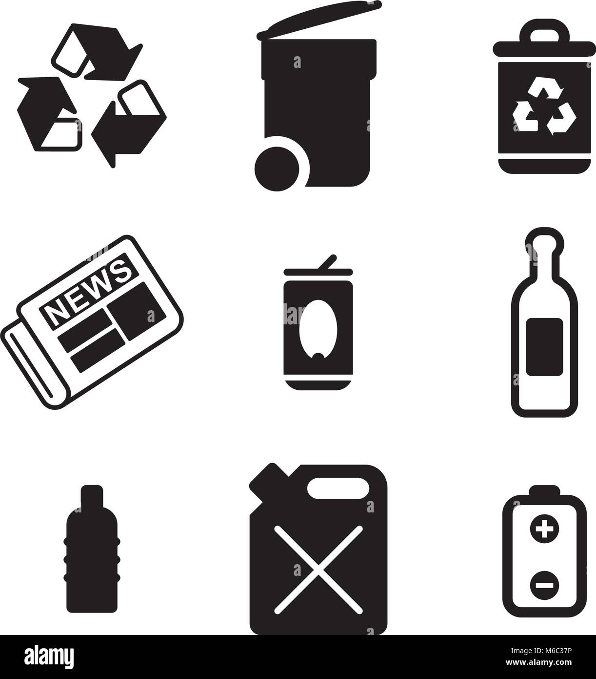 Recycling Icons Stock Vector