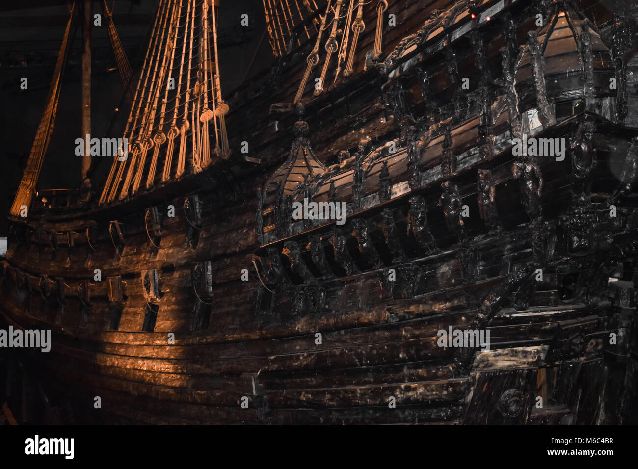 Stockholm, Sweden - 31 December 2017. Vasa Museum and Vasa Swedish Warship Built Between 1626 and 1628 Stock Photo