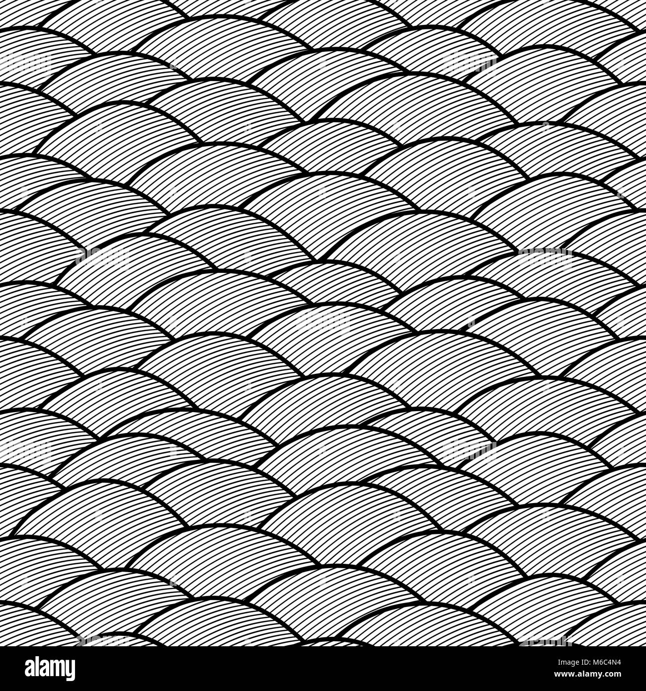 Seamless abstract hand drawn pattern, waves background Stock Vector ...