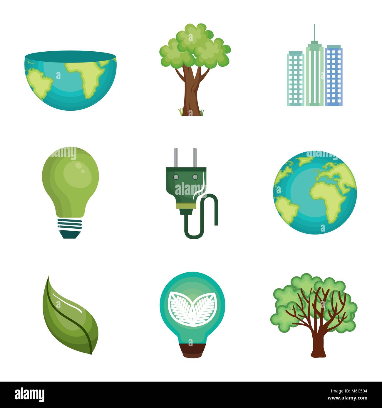 environmental and ecology set icons Stock Vector Image & Art - Alamy