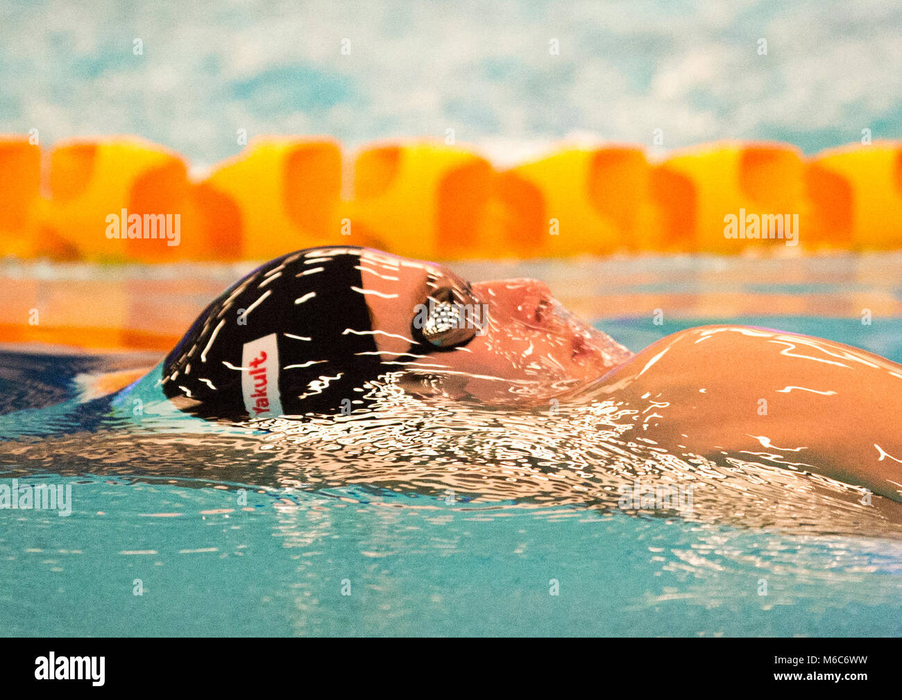 Chris WalkerHebborn swimming in a 50m backstroke skins event during