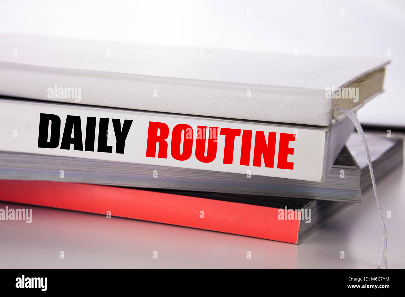 Writing text showing Daily Routine. Business concept for Habitual ...