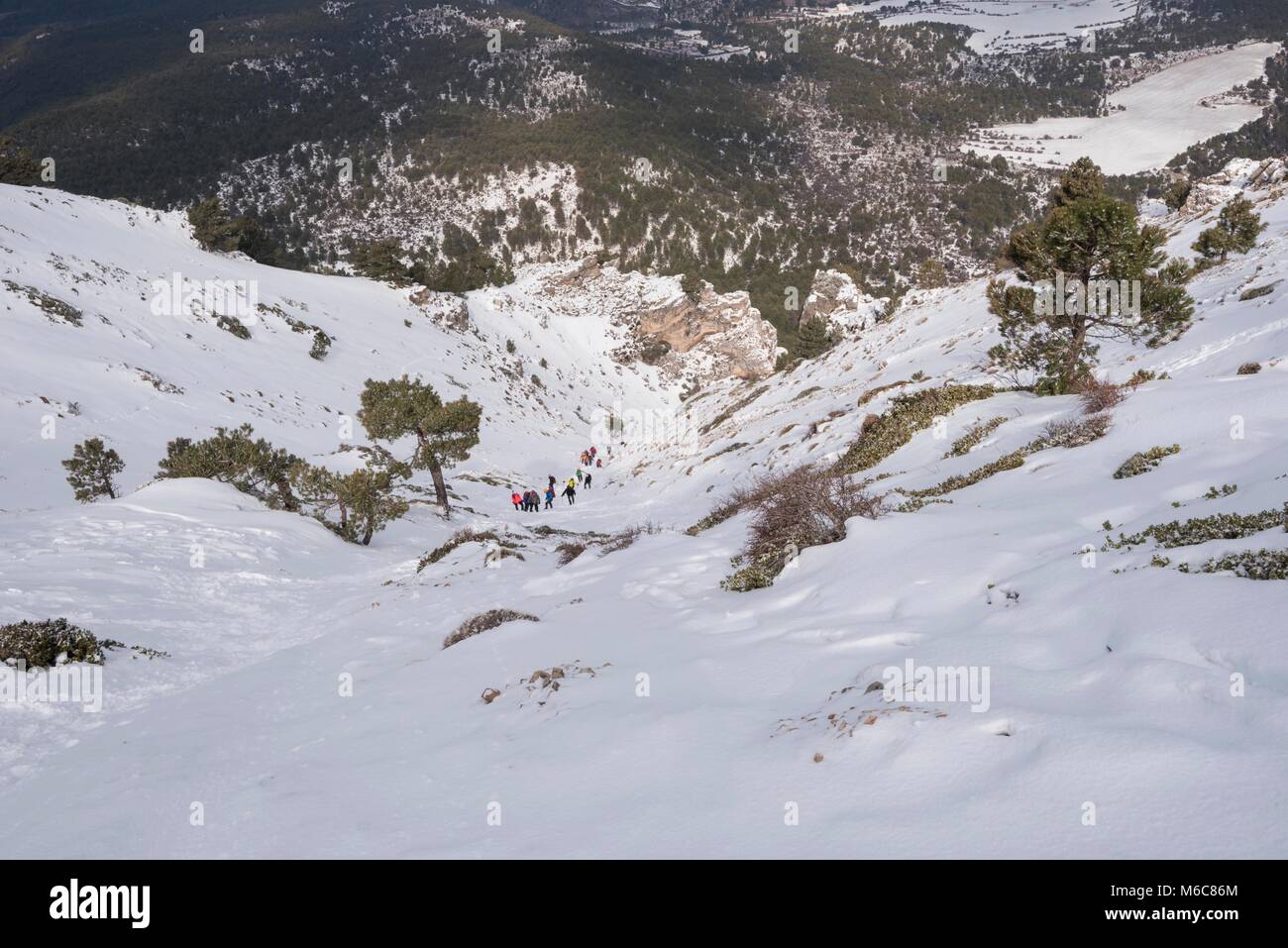 Climbing Sierra de la Sagra (2.381). Granada province, Andalucia, Spain, Europe Stock Photo