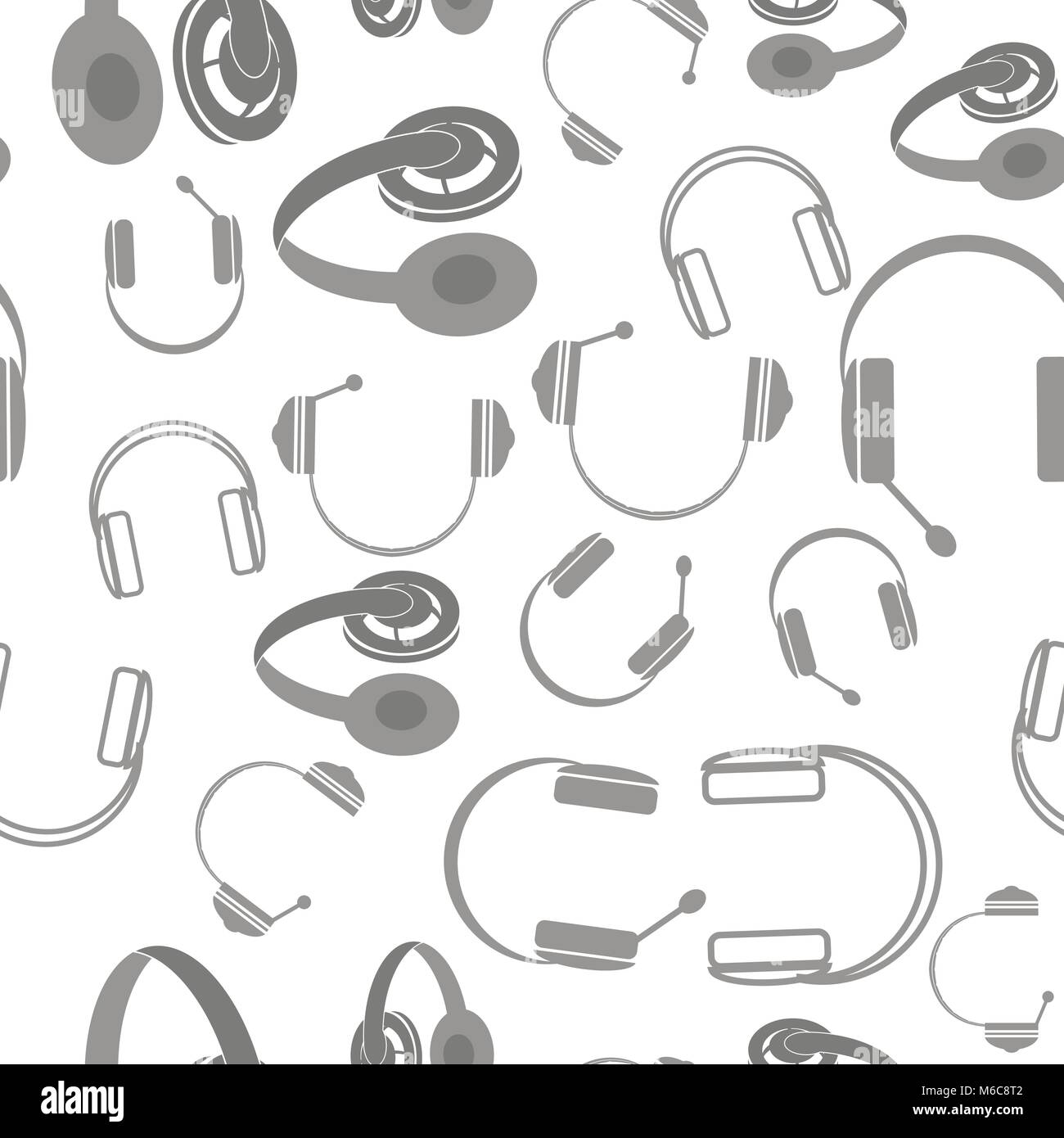 Set of Headphones Isolated on White Background Stock Vector Image & Art ...