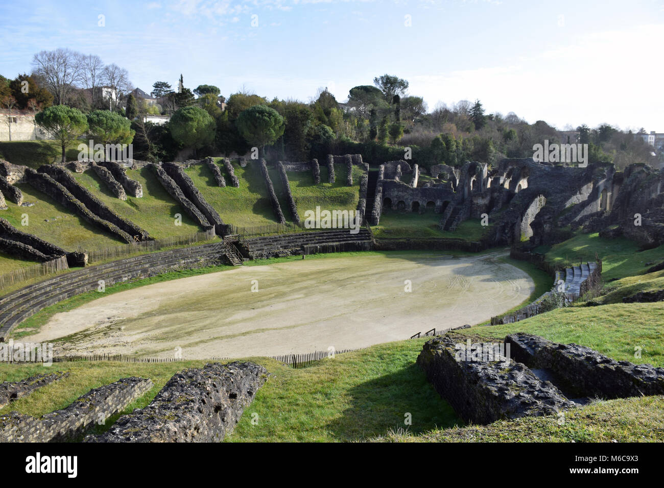 Roman amphitheatre, Saintes, Charente-Maritime, France Stock Photo
