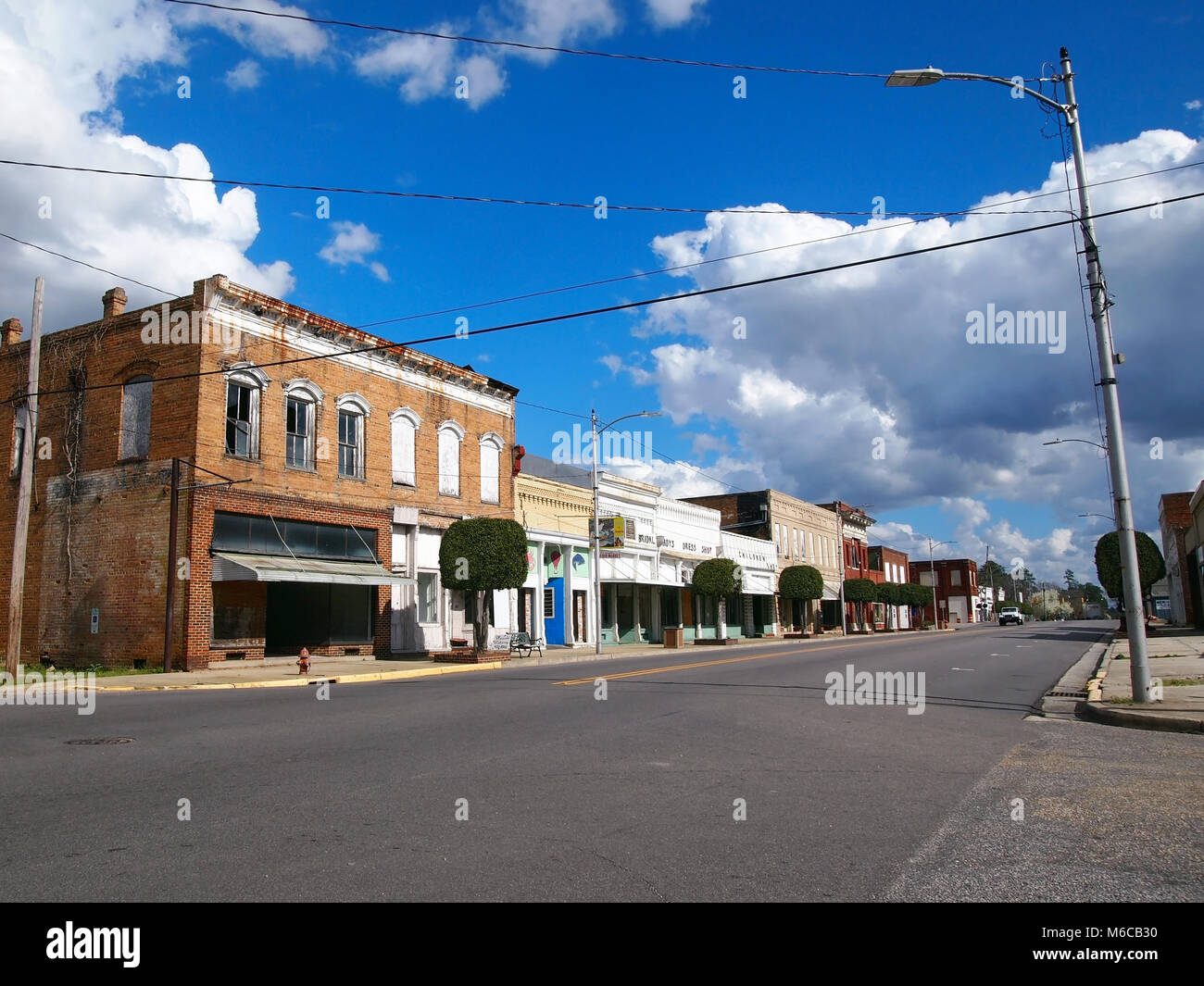 ROWLAND, NC FEBRUARY 26, 2018 A block of W. Main St. with old shops